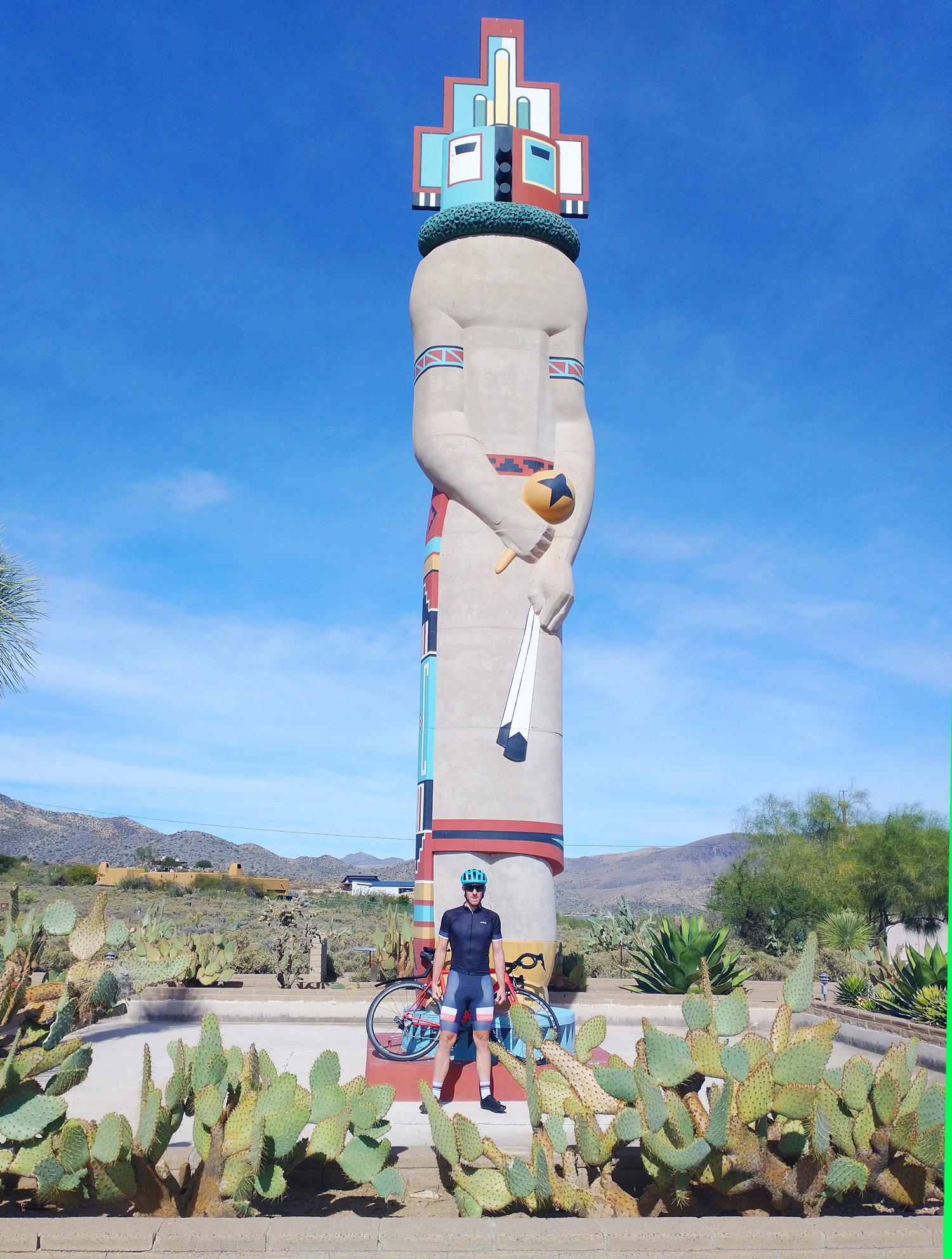 Largest Kachina doll. It's some.. mexican thing. Hidden behind a cactus moat.