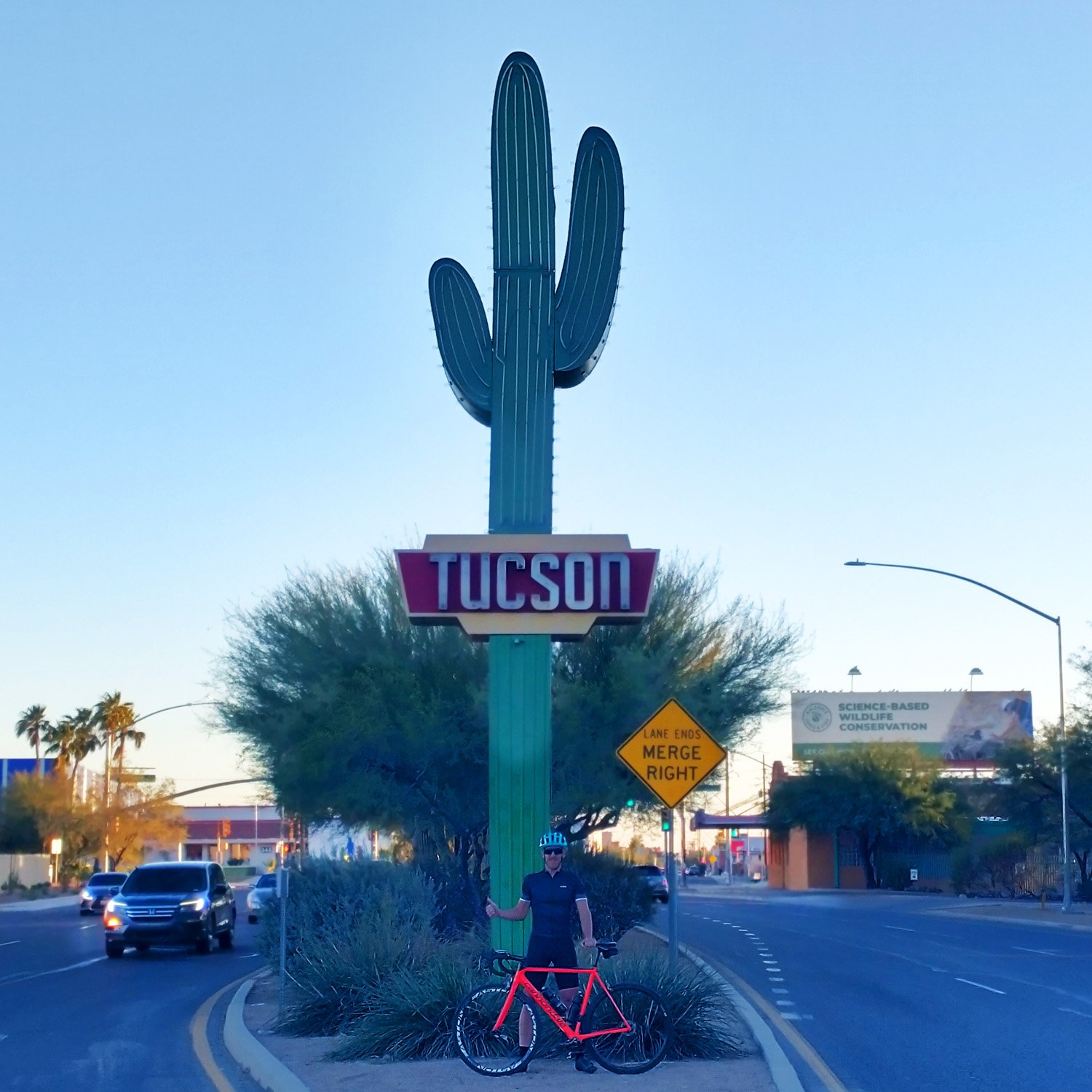 Welcome to Tuscon sign downtown. Trying to copy Vegas eh.
