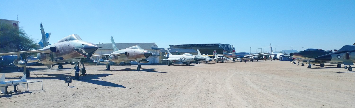 The bulk of the plane collection is kept outdoors. Enjoy these plane pictures.