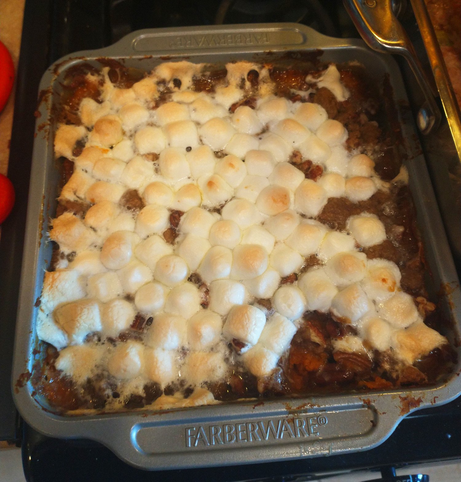Stayed until Thanksgiving! Made this sweet potato casserole. Very delicious diabetes goo.