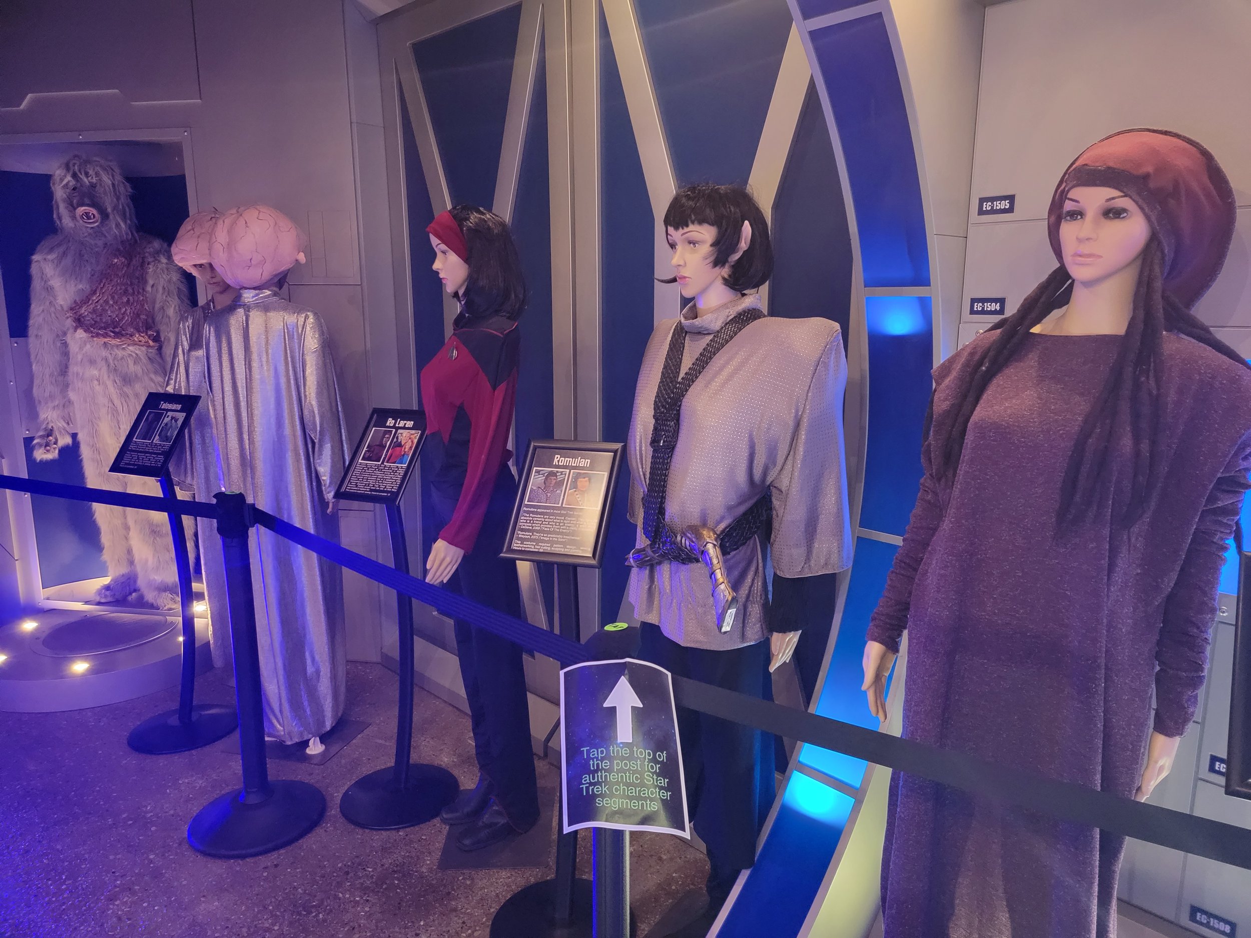 They have a little area with fan-made costume replicas. I'll just let you enjoy that.