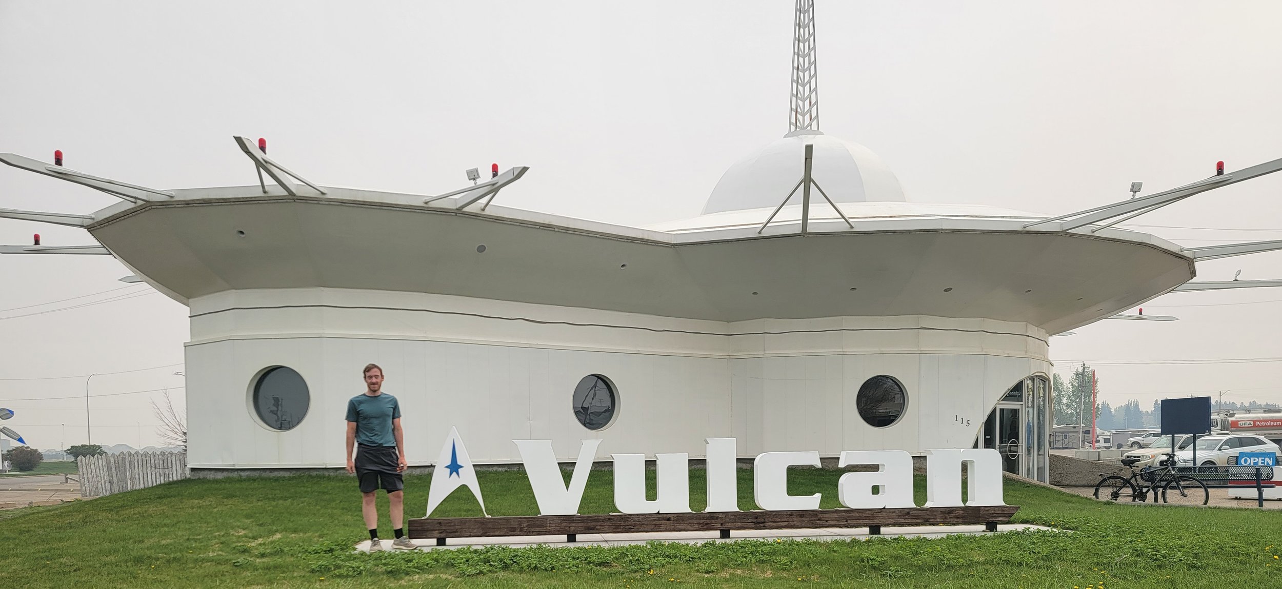 About an hour south of Calgary you can stop in Vulcan! 