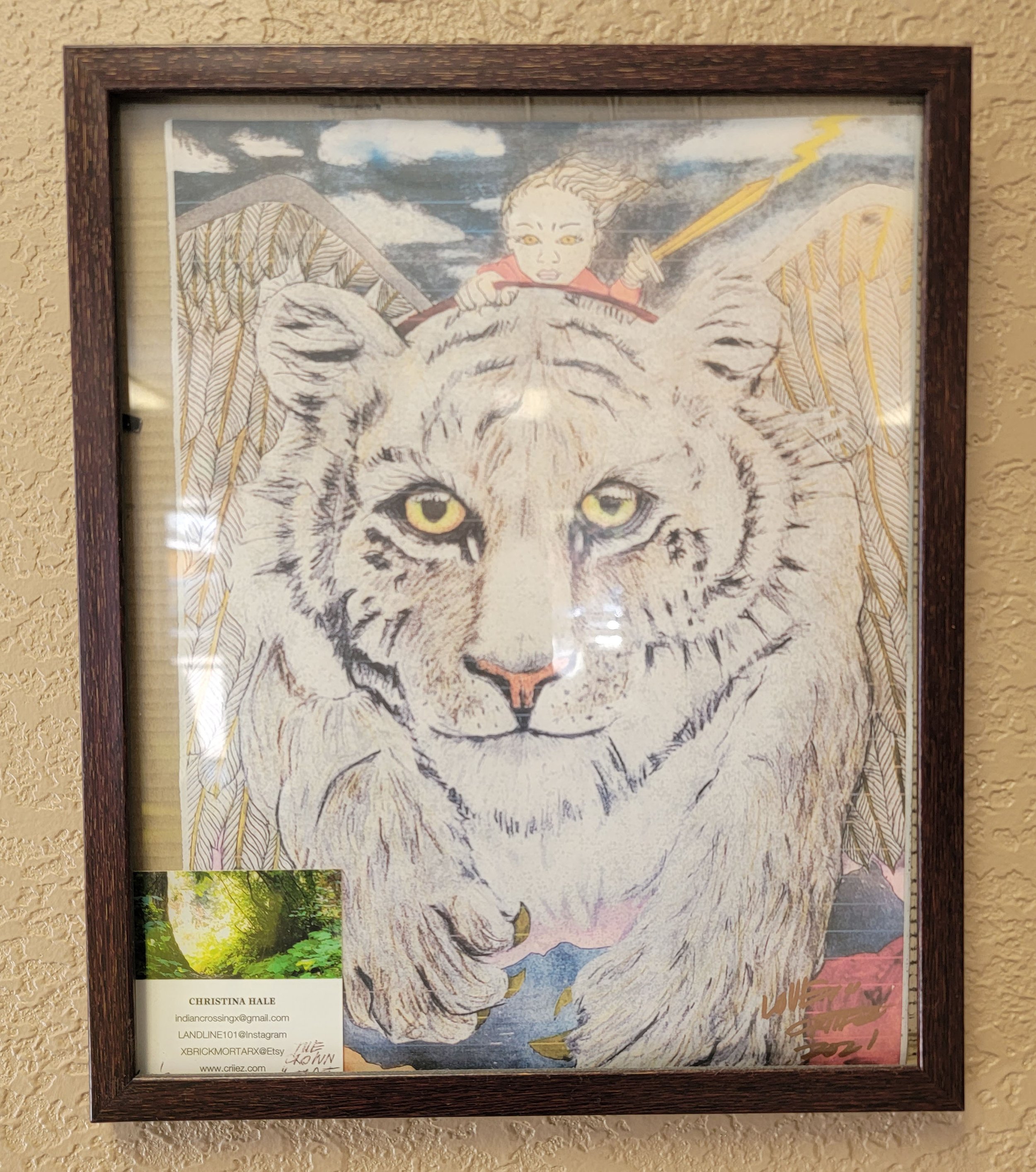 Art for sale at a little coffee shop. Seems like a bargain if you ask me.