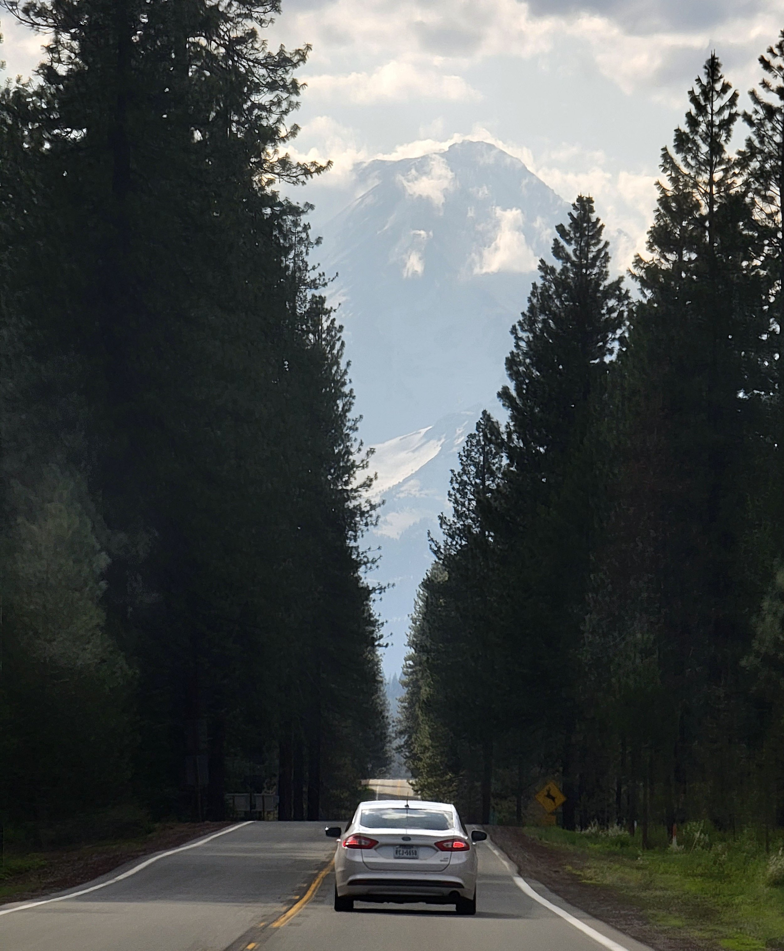 Approaching Mt. Shasta. I didn't look up what it was before so I was pretty impressed seeing this giant mountain approach.