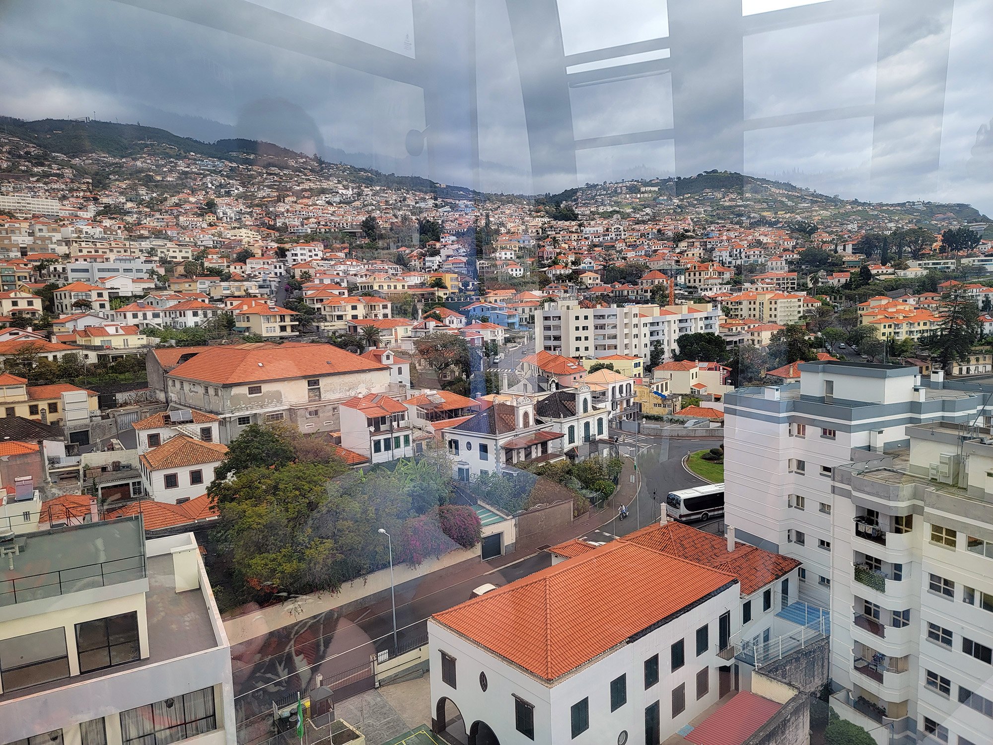 The cable car takes you 500m up to the Montey Palace garden.