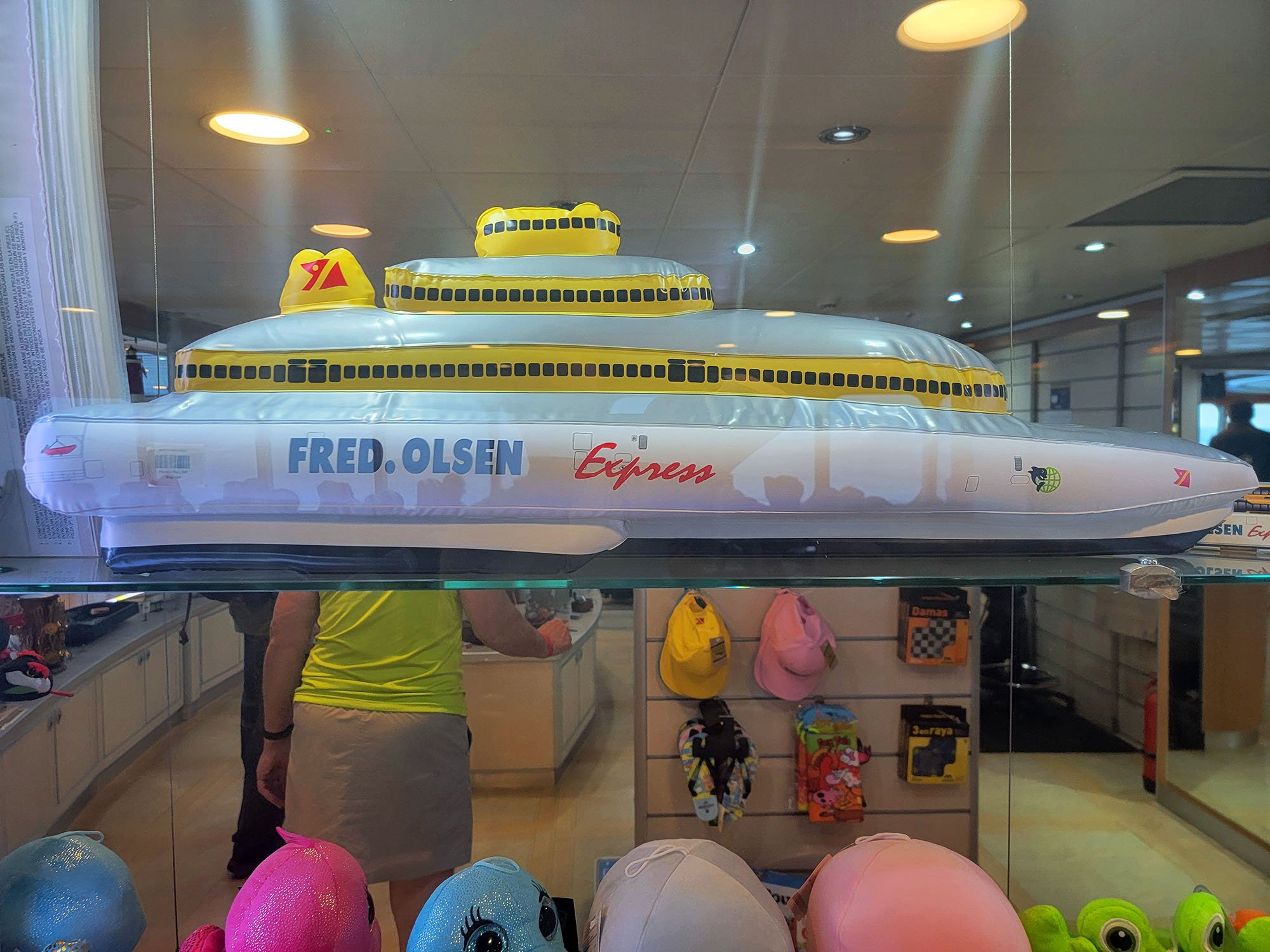 The ferry has a big gift shop. How does this thing exist? 