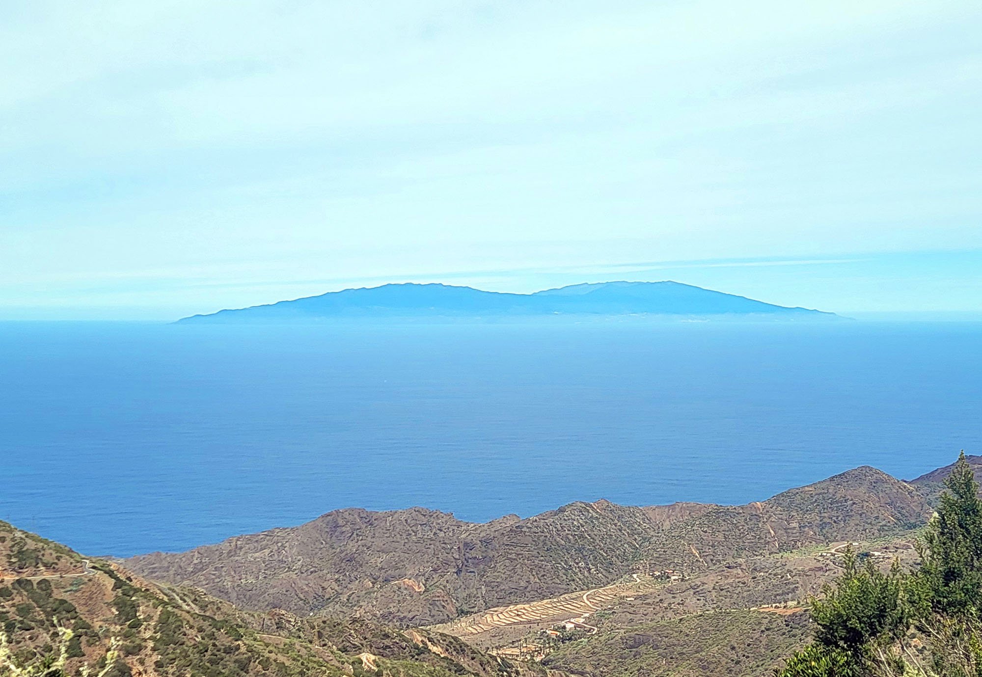 I think this is La Palma? That island is essentially just a huge crater.