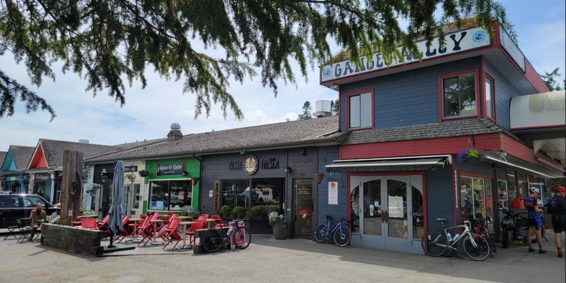 The town of Ganges in the middle of the Island has plenty of cafes and shops to keep you fueled