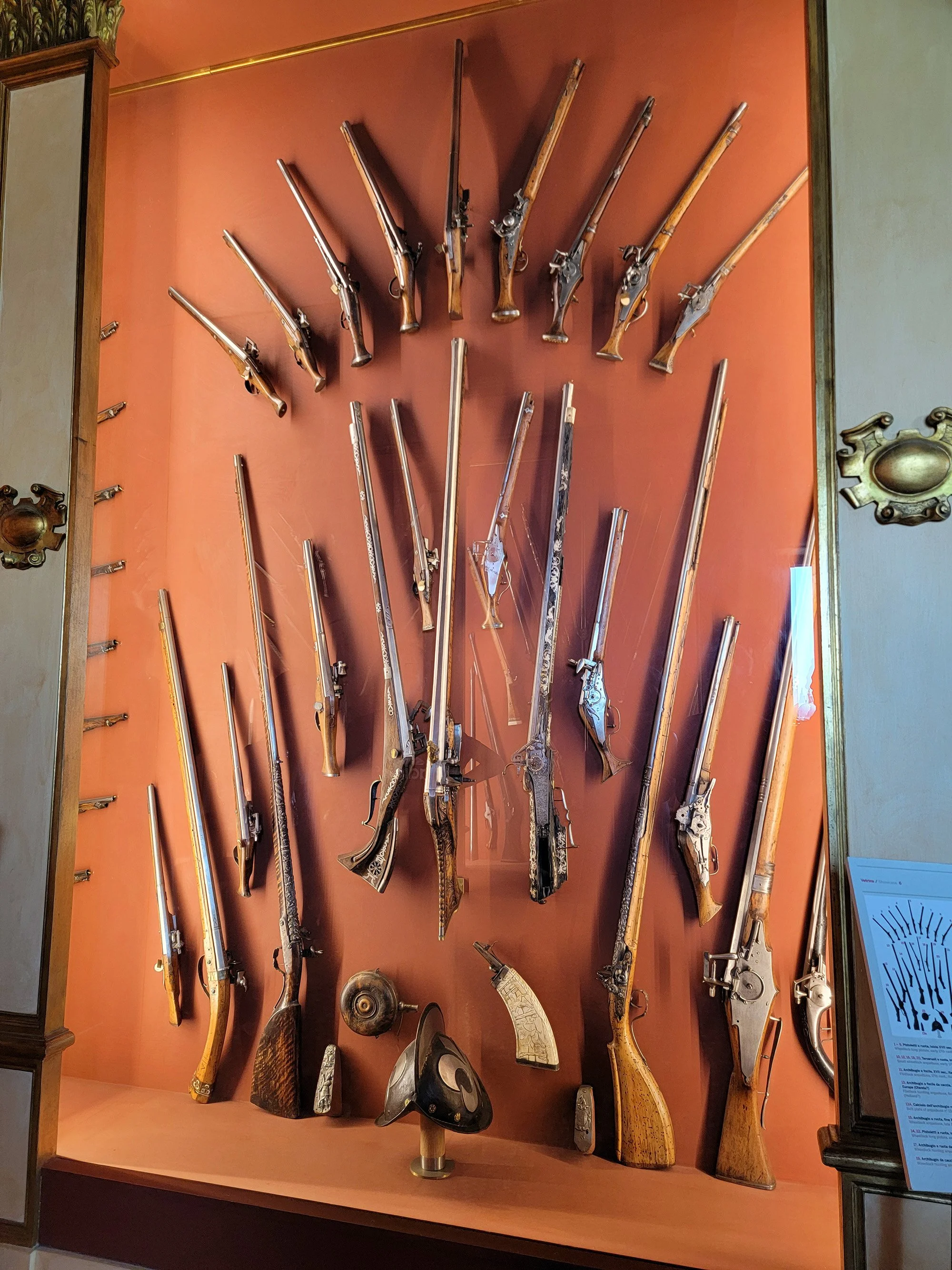 Tons of guns all intricately decorated and superbly crafted