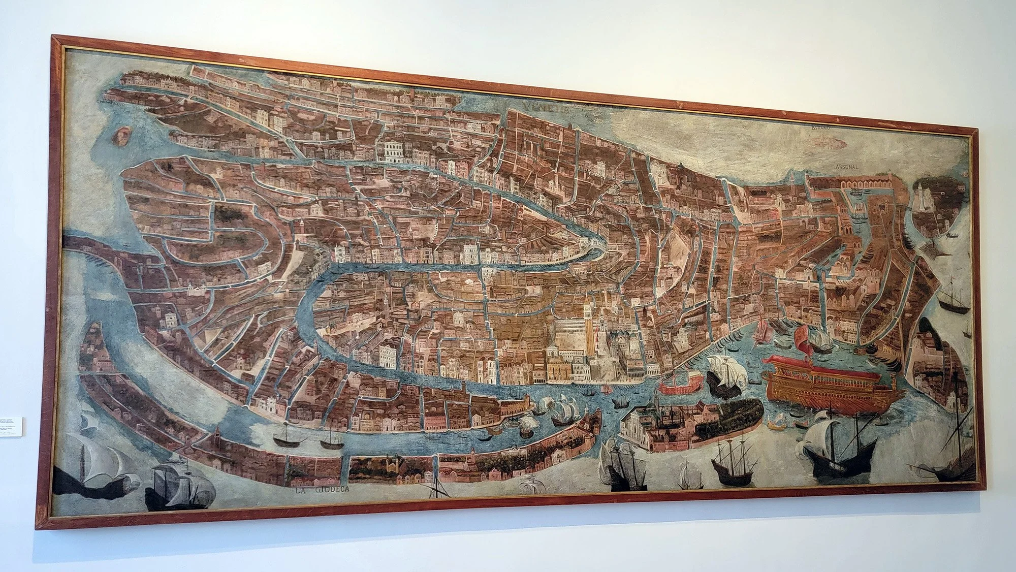 Map of Venice from the 16th century, faithfully depicting every building in birds-eye-view. Remember there were no planes or drones back then. Quite a feat.