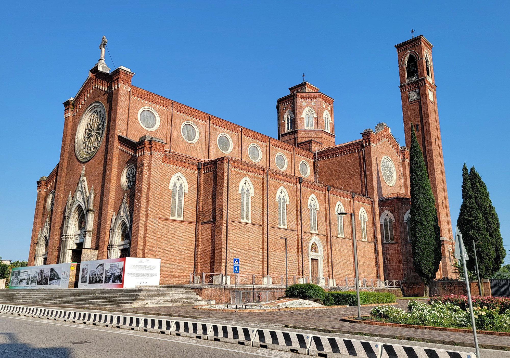 Huge cathedral right outside the city gates.