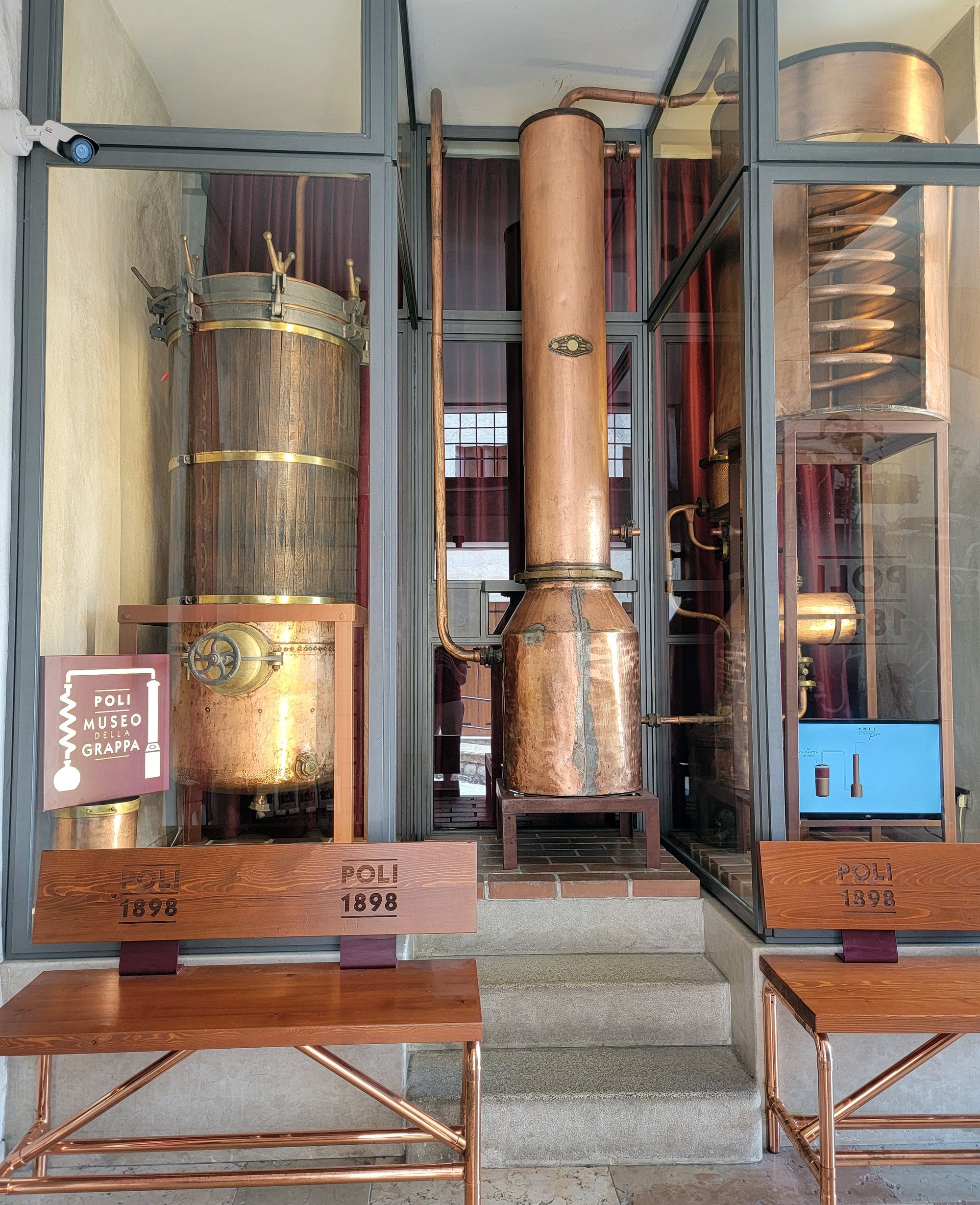 There's a few rooms featuring old stills and various distilling equipment