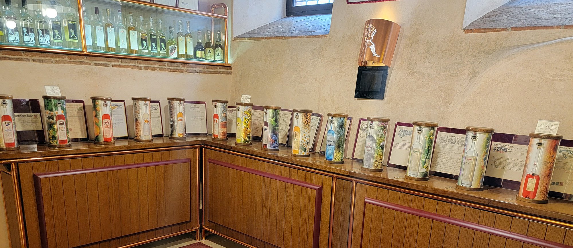 Really unique thing here. You can smell every Grappa they make to get an idea of whether or not you want to buy some