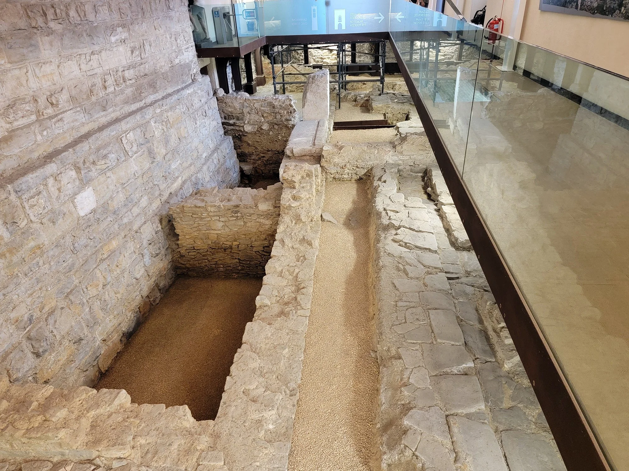 Some of the roman constructions under the tower