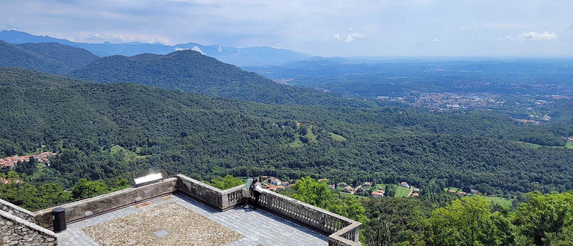 On clear days you can see some of the naked peaks of the alps in the distance