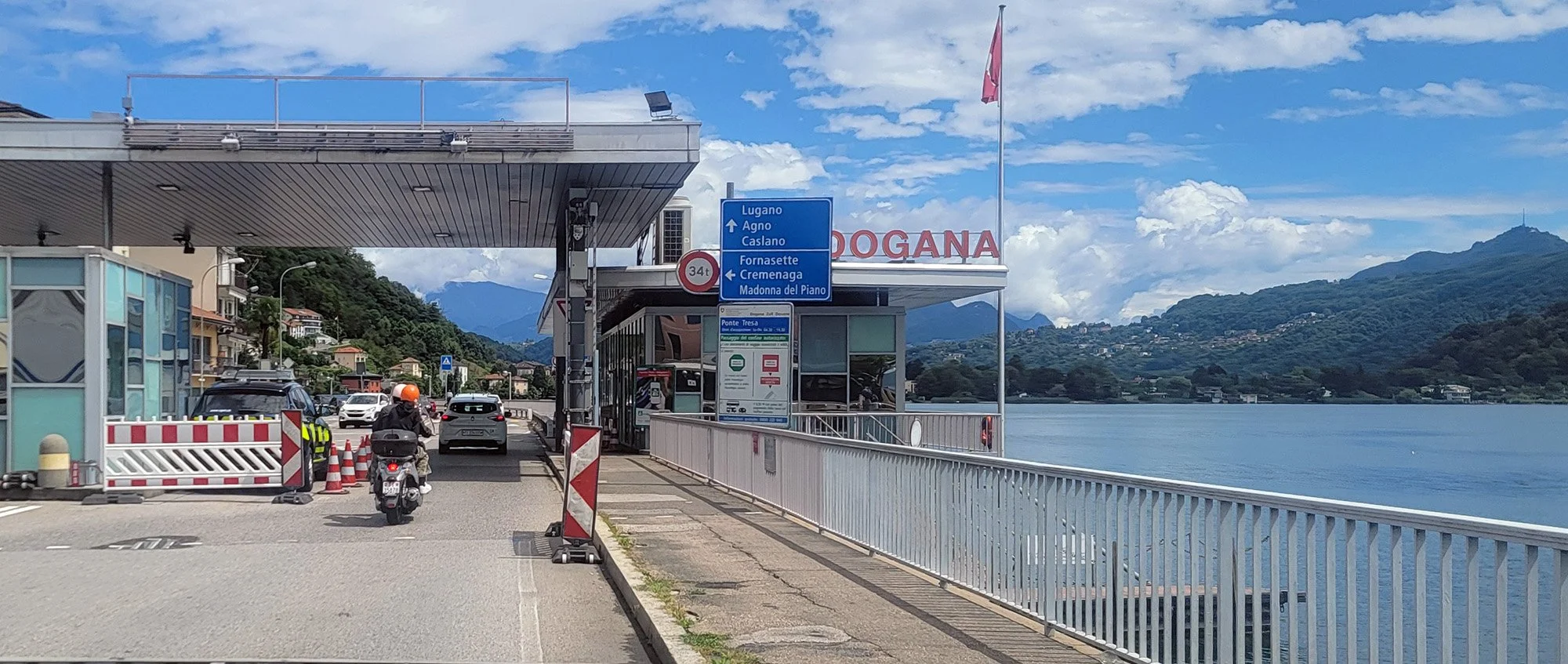 First crossing of the trip. No guards or stops, just go through. Nobody checked anything