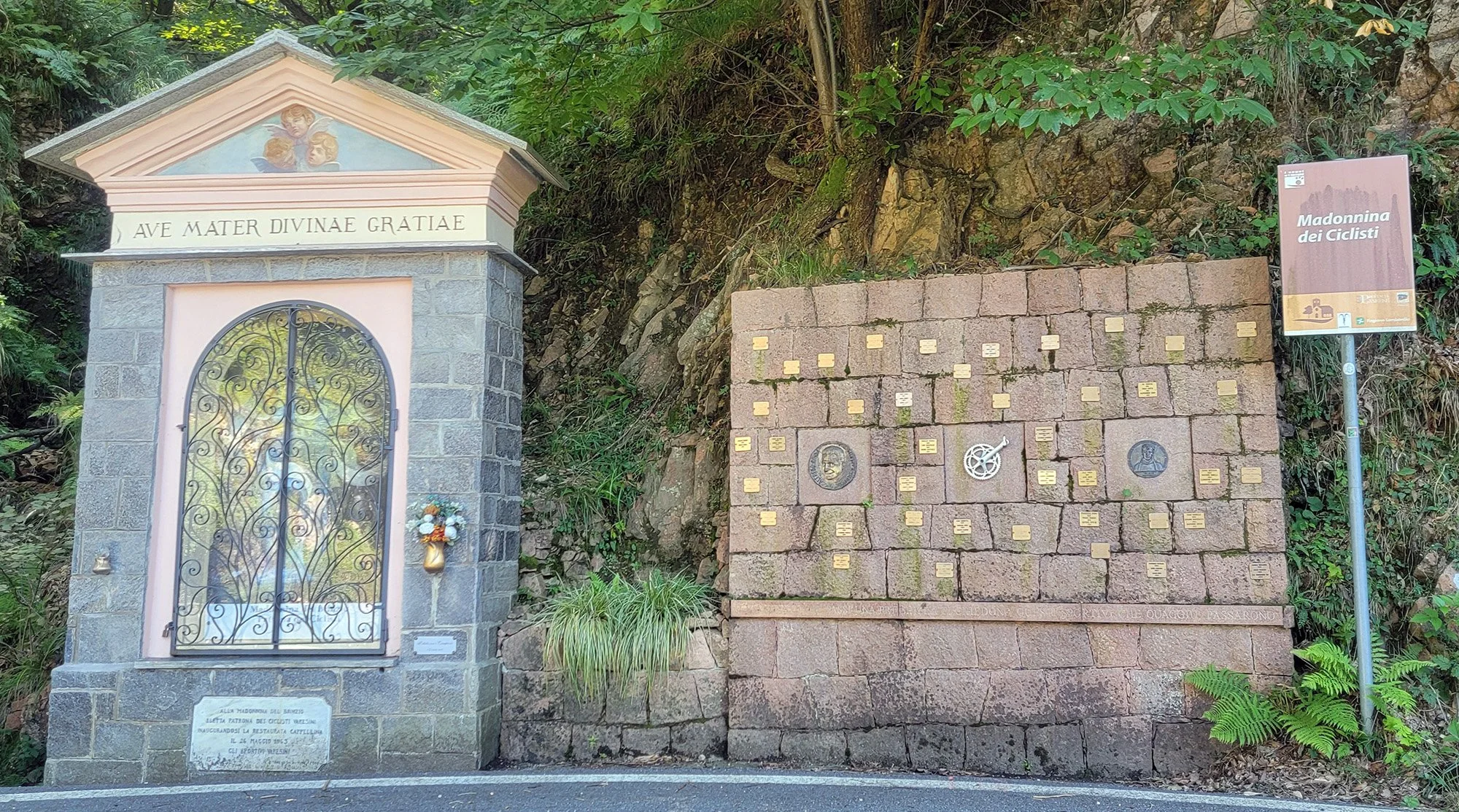 Cyclist monument in the hills on the way back to Varese ( same mountain as Sacro Monte )