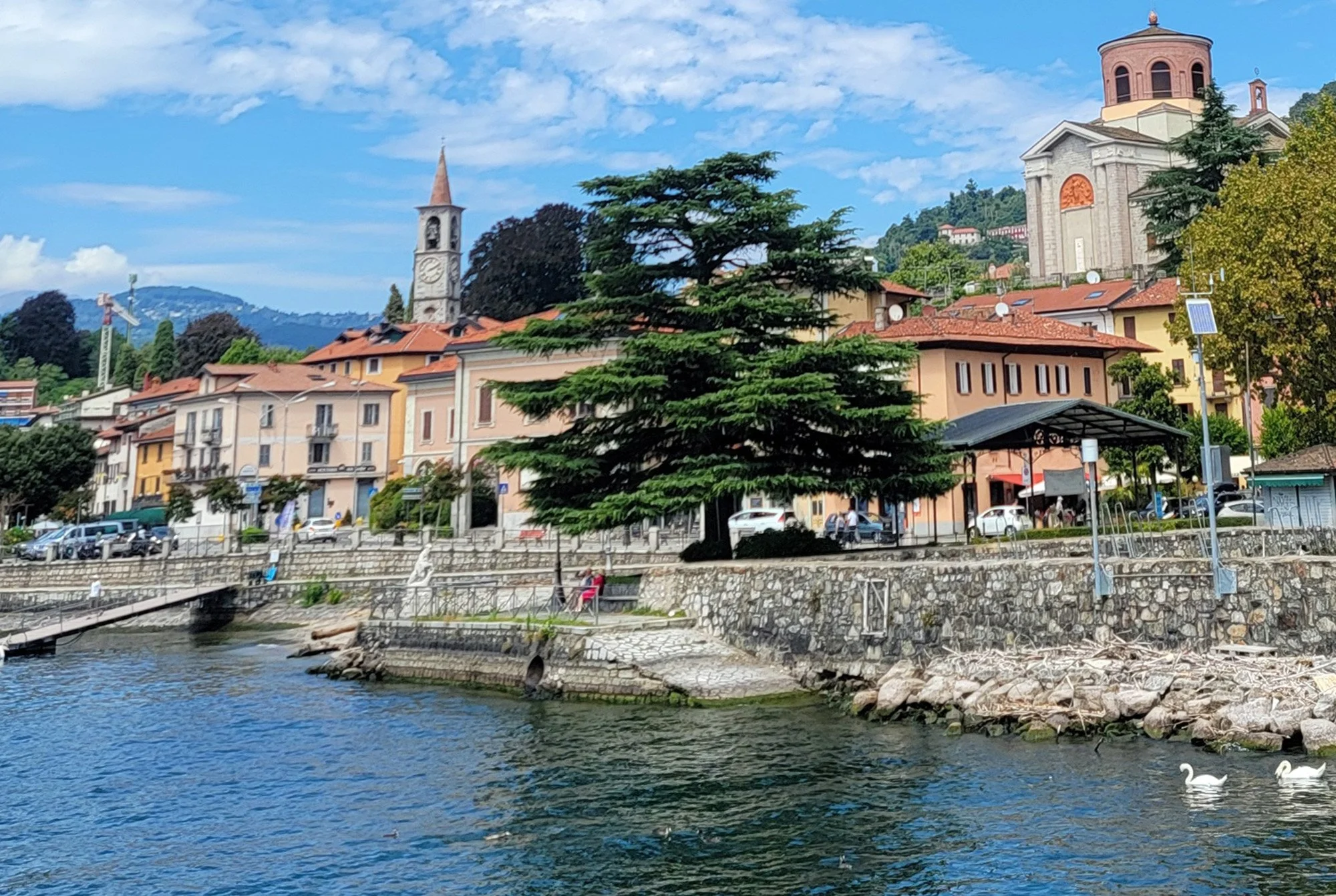 Laveno is indeed quite scenic and a bit of a tourist hub as it has a train station
