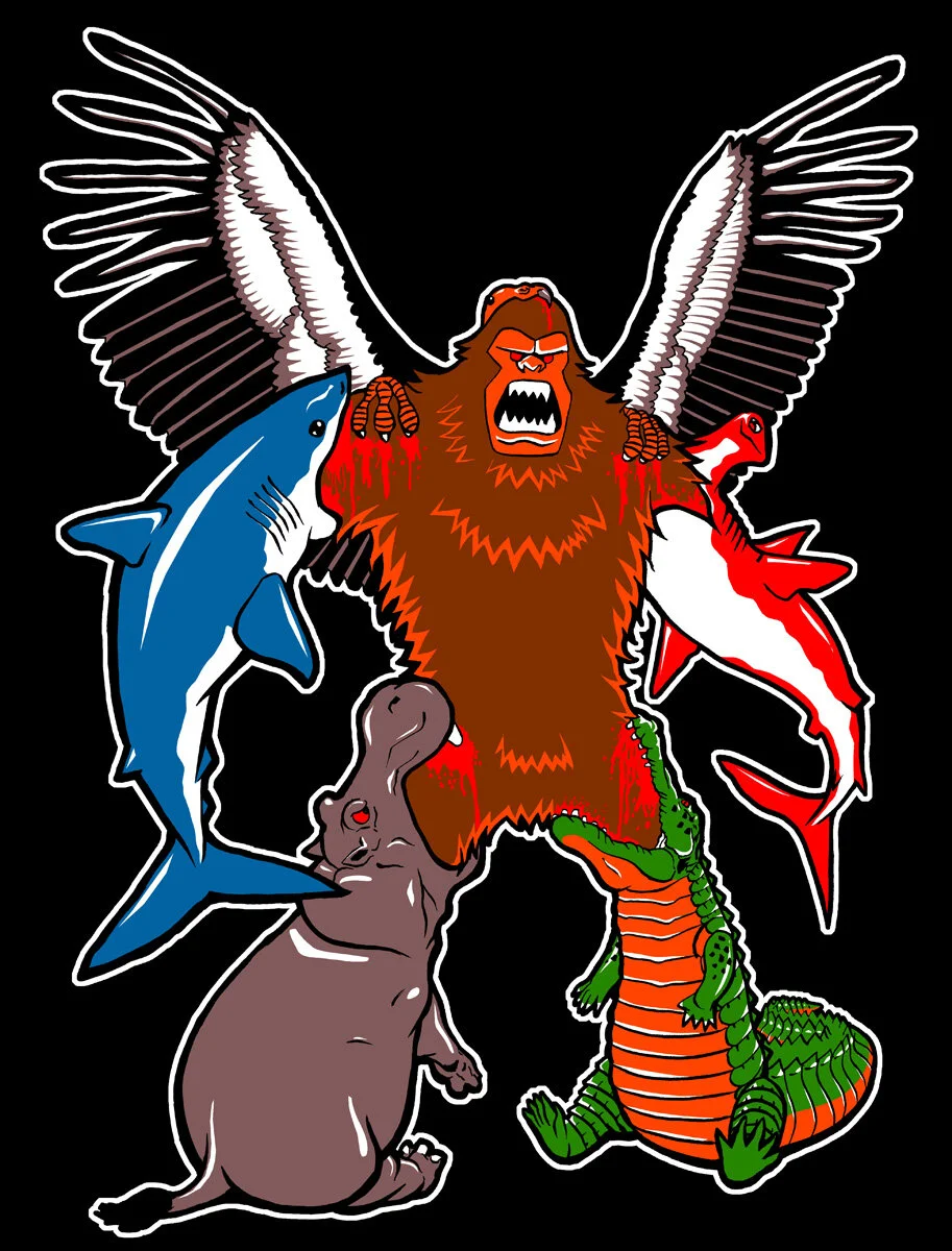 Sasquatchtron t-shirt I made. Sold by Maddox.