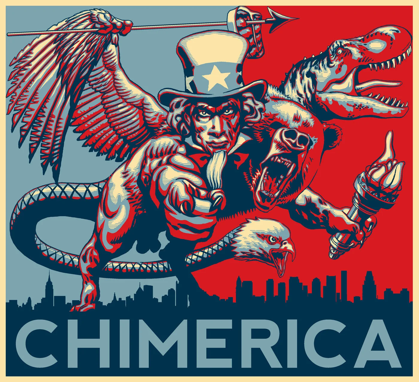 T-shirt I made for Maddox, based on the Obama Hope poster.