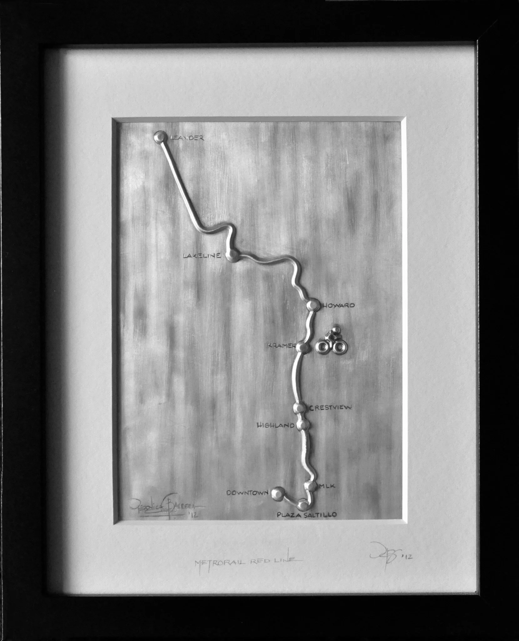 MetroRAIL Red Line - Metal Embossing