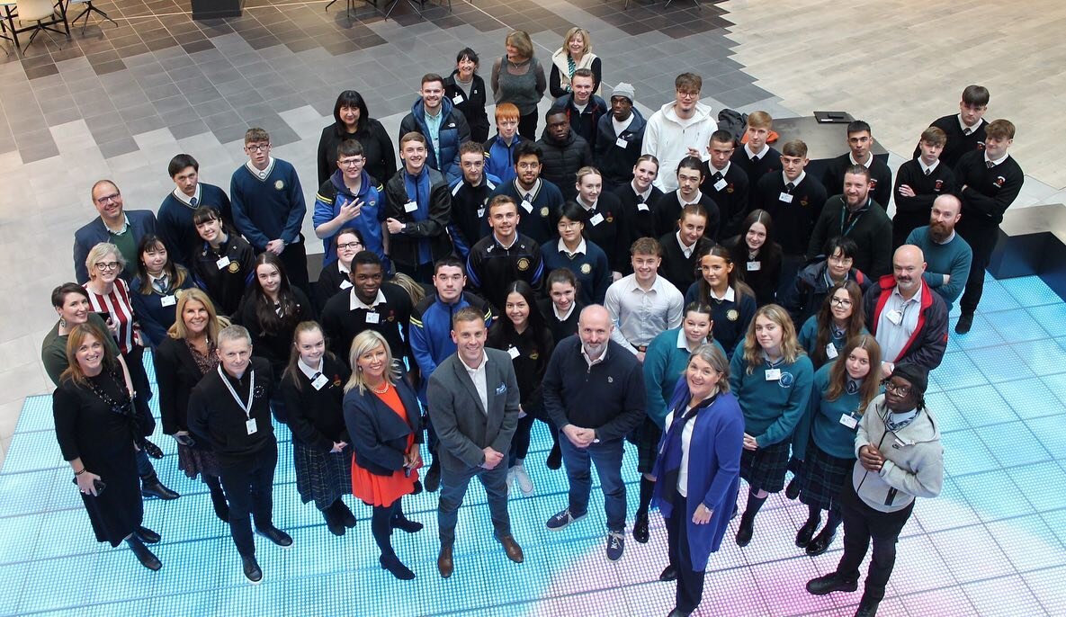 A big congratulations to our 6th Year Career Ready students following them graduating from the Junior Achievement/ Microsoft Mentor programme. Their mentors joined them for the celebration in One Microsoft place which included guest speaker Jonny Coo