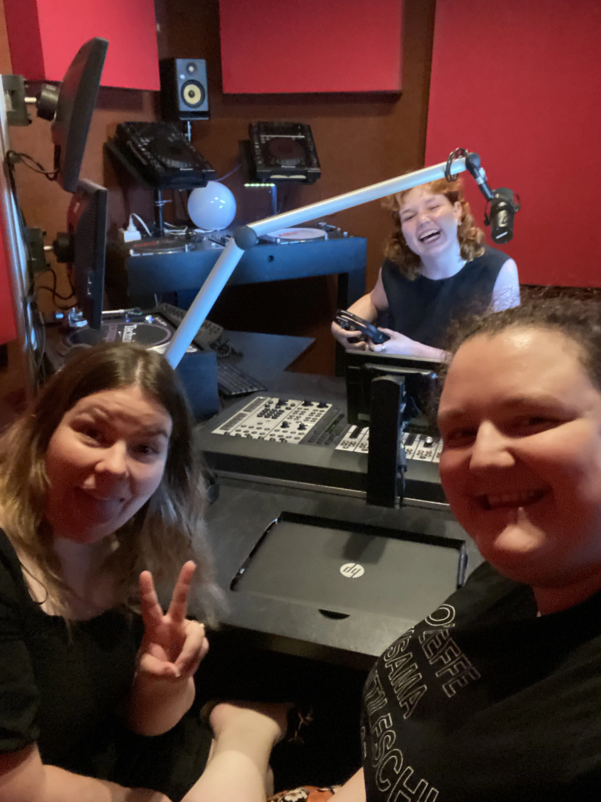 Director Rachel &amp; Producer Hannah sitting down with Pam Boland