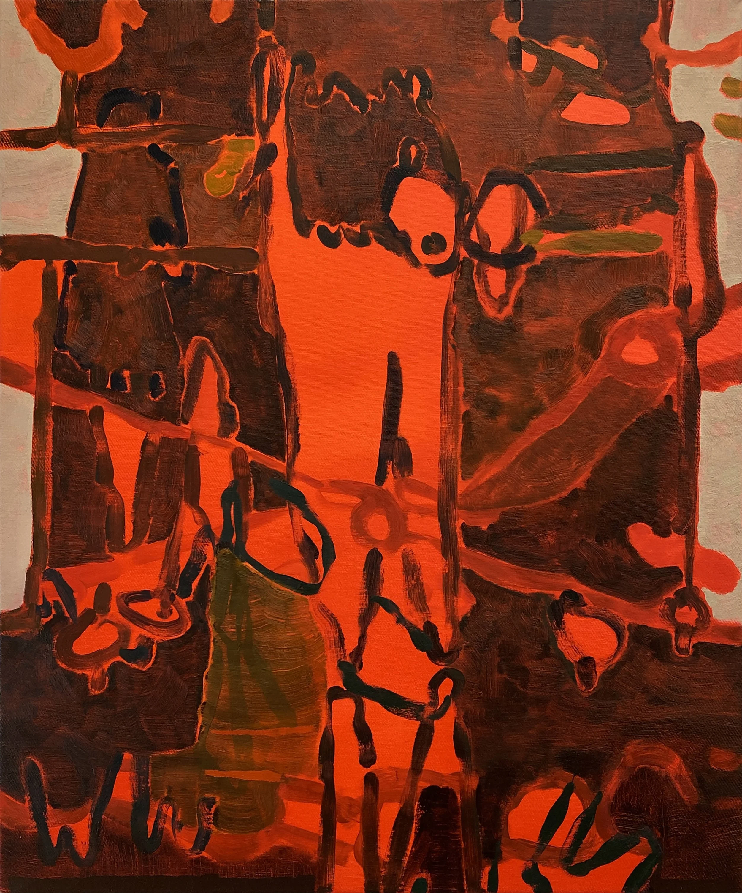 Reel Around The Fountain, Oil on Canvas, 2024, 60 x 50 cm
