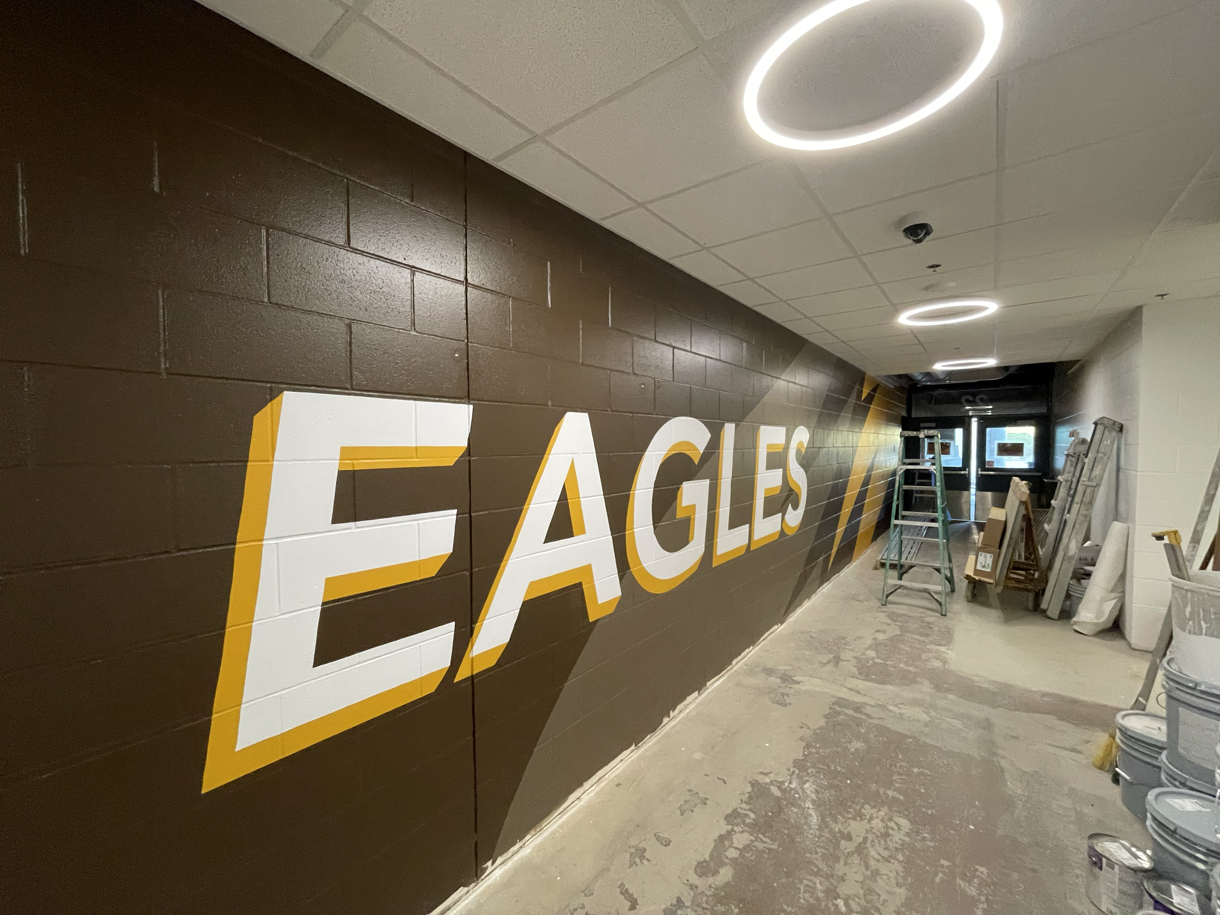 hand painted lettering for Apple Valley High School