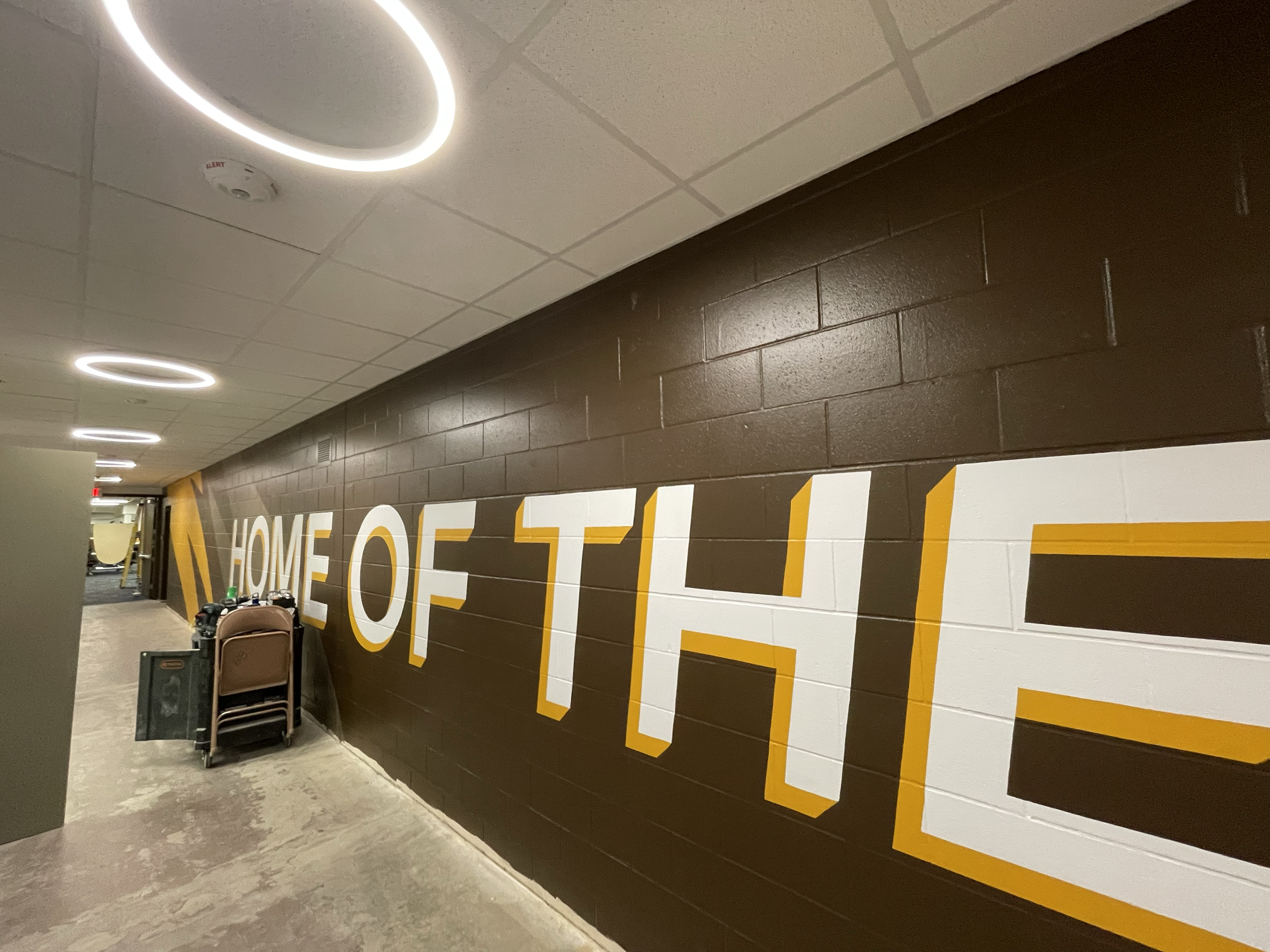 Apple Valley High School hand painted lettering