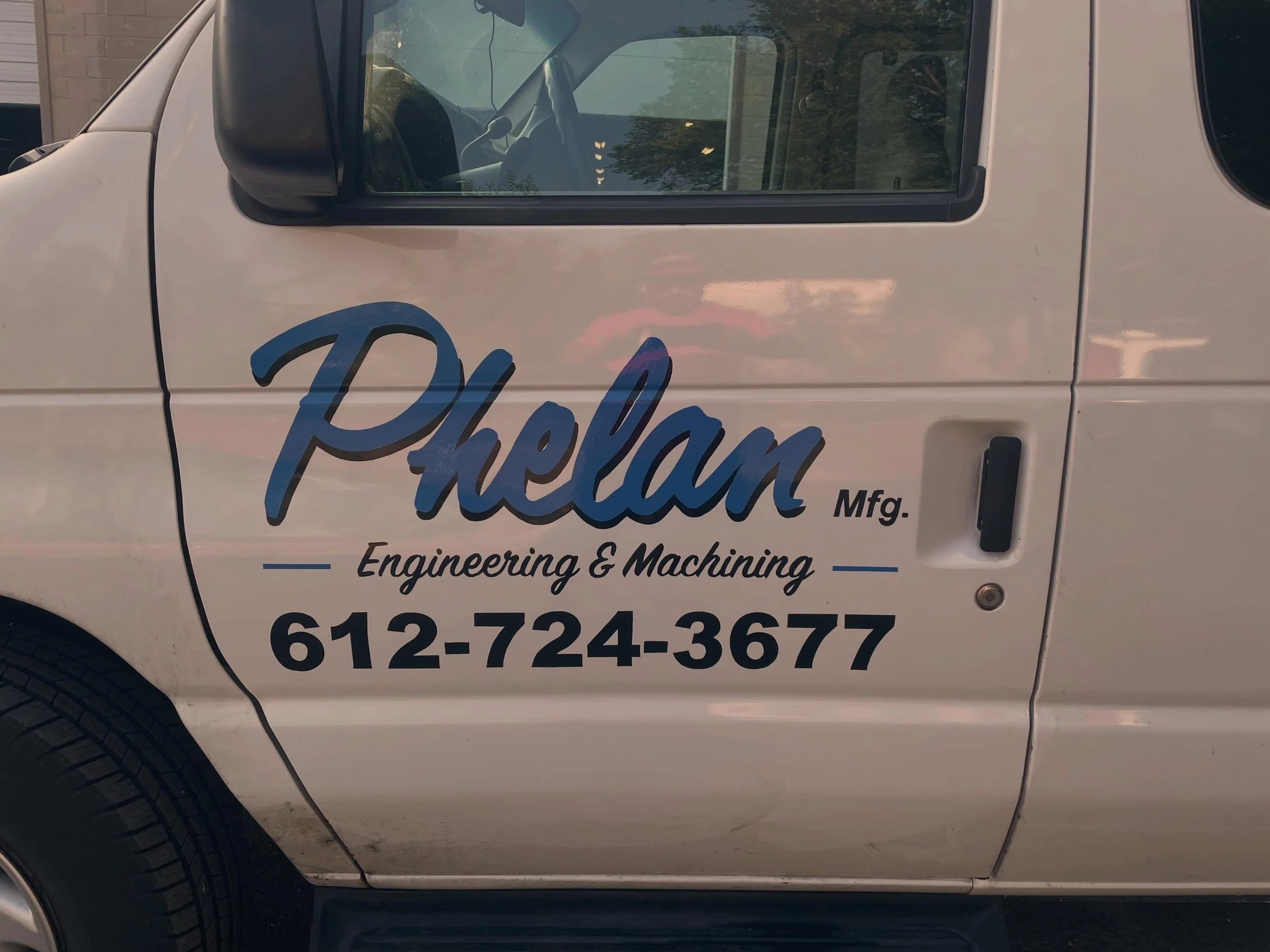 Hand painted vehicle lettering