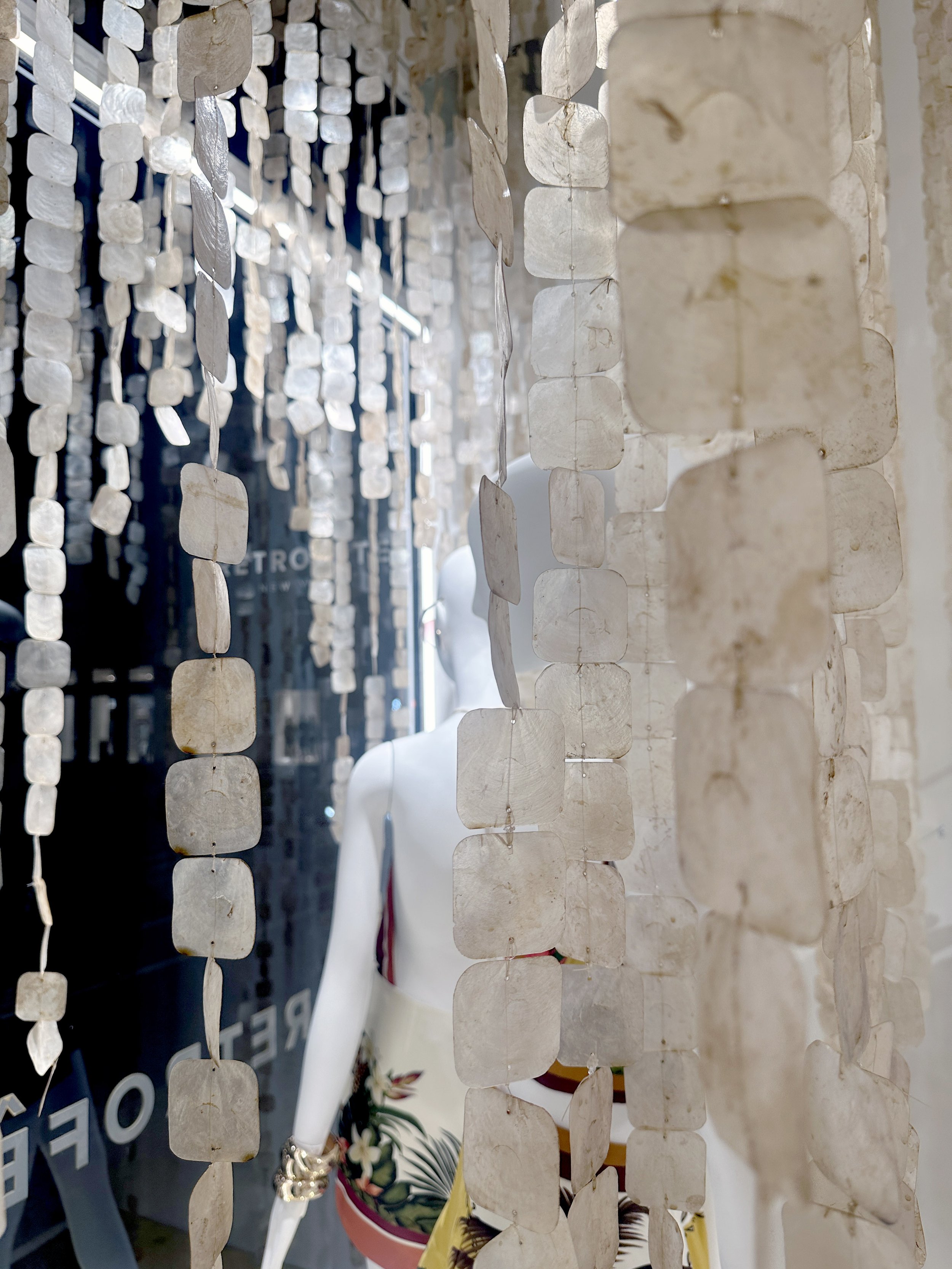 Capiz shell curtains RetroFete Soho NY Summer 2026