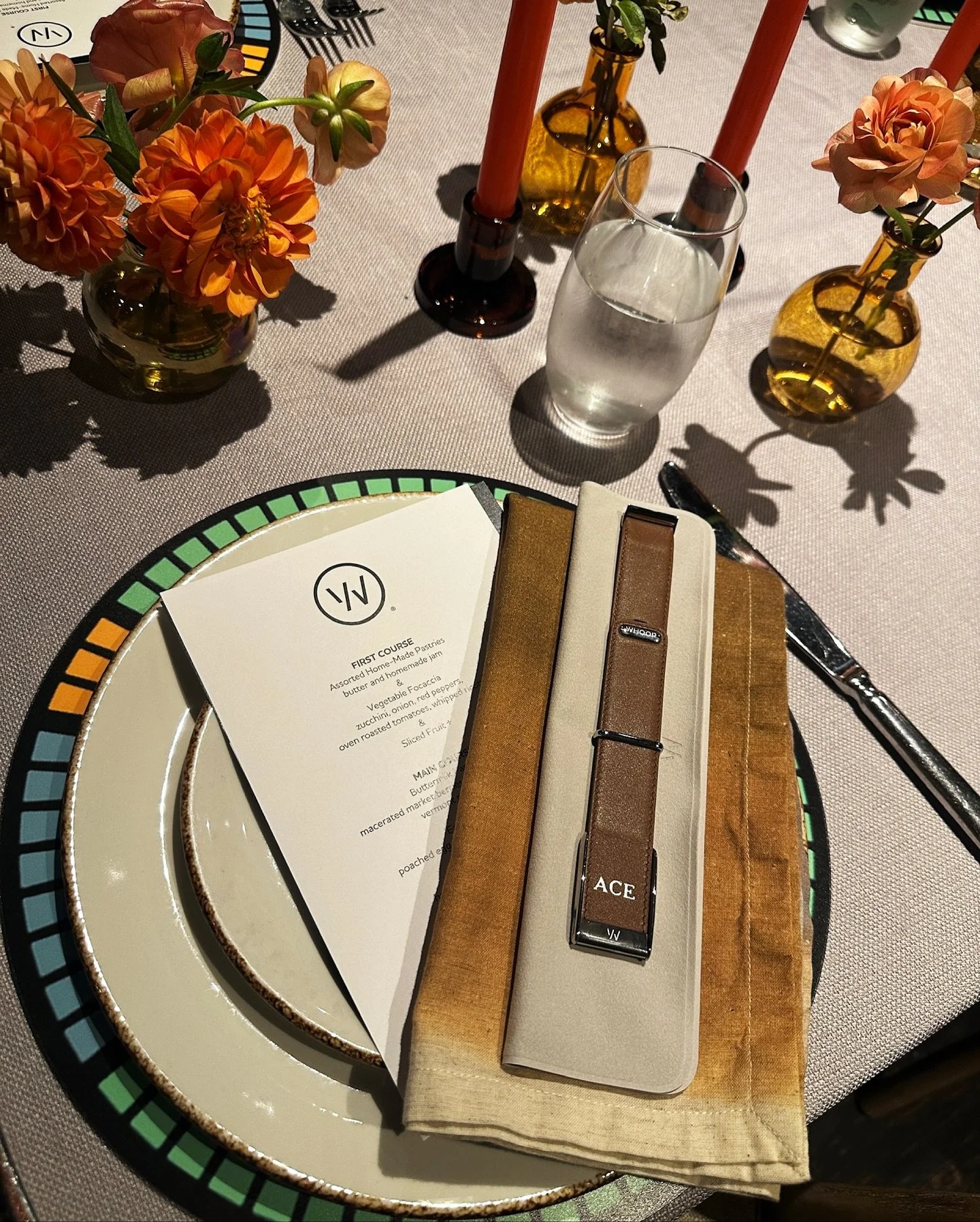 We approached the launch of Whoop Advanced Labs with one question: what does data look like when it&rsquo;s made tangible?

The answer came through color, texture, and rhythm.
An ombr&eacute; table design flowed from orange to grey to green &mdash; t