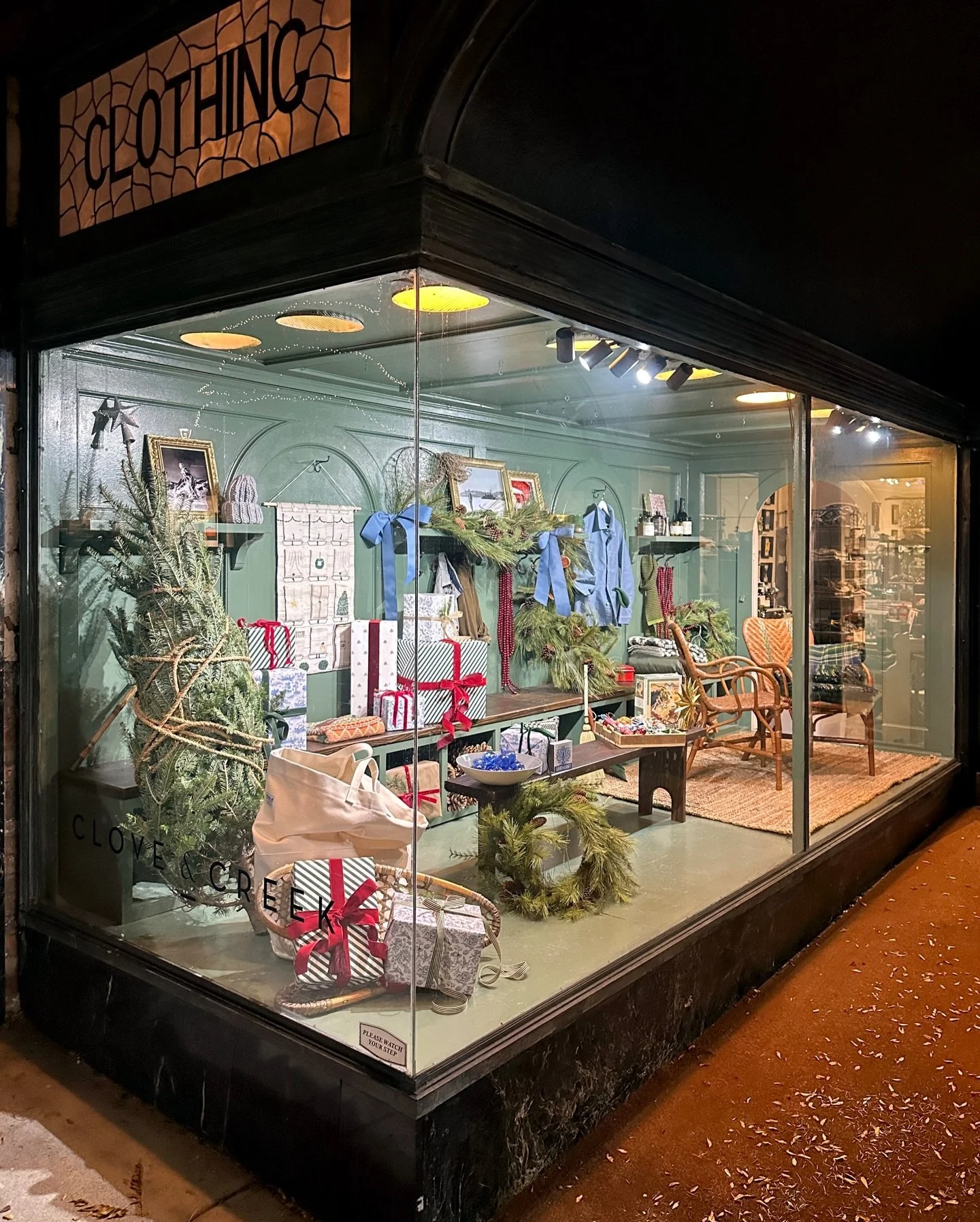 A new season, a new window to step into at @cloveandcreek . We added a built-in bench with storage and crafted custom shelves to make this space a lasting part of the shop &mdash; all set in a room wrapped in a rich, grounded green.

The story is an 