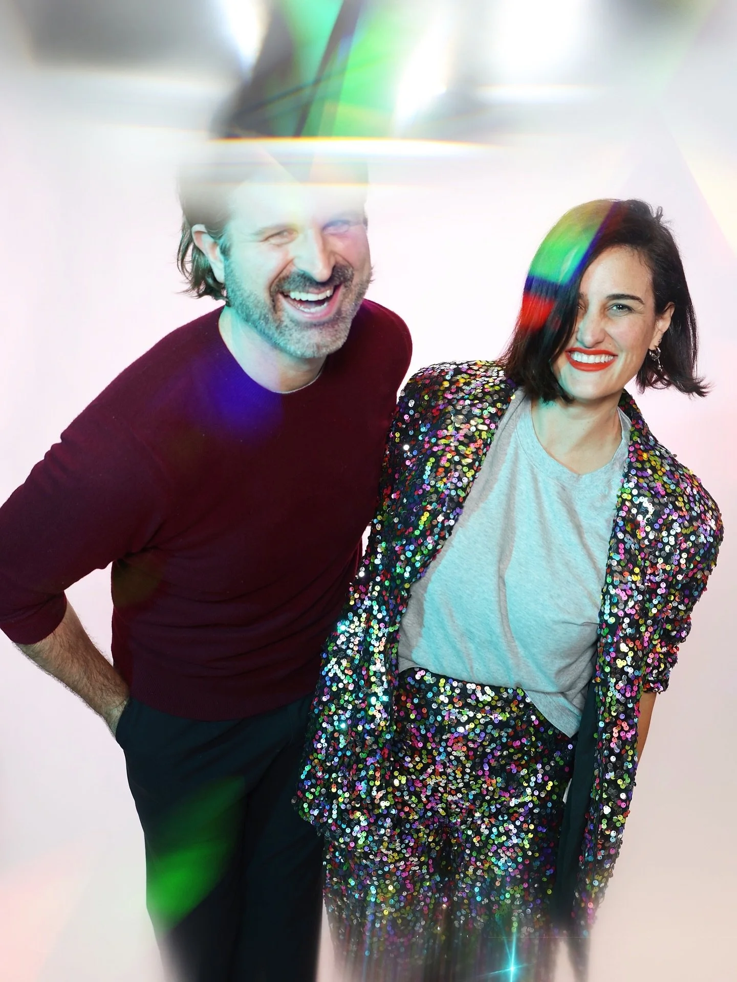 Happy Holidays from both @darcydoodles and @sizemorenick of @craftnightnyc!  We have loved creating with all of you all year long and look forward to 2026.  Thank you to @squarespace for having us as an activation at your holiday party this year and 