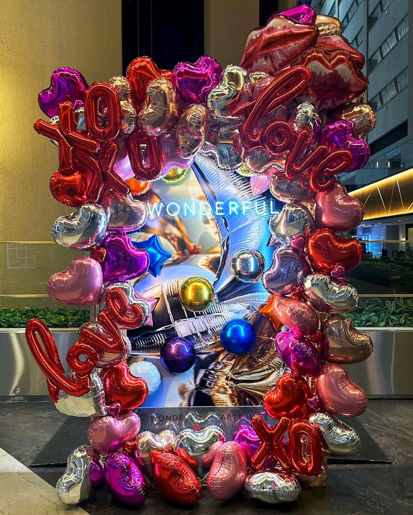 The booth of love is open on the 8th floor of the @newyorkmarriottmarquis in Times Square!  Go enjoy this abundant, playful and joyful immersive experience.  Happy Valentine's Day everyone!  #sizemorecolorstudios