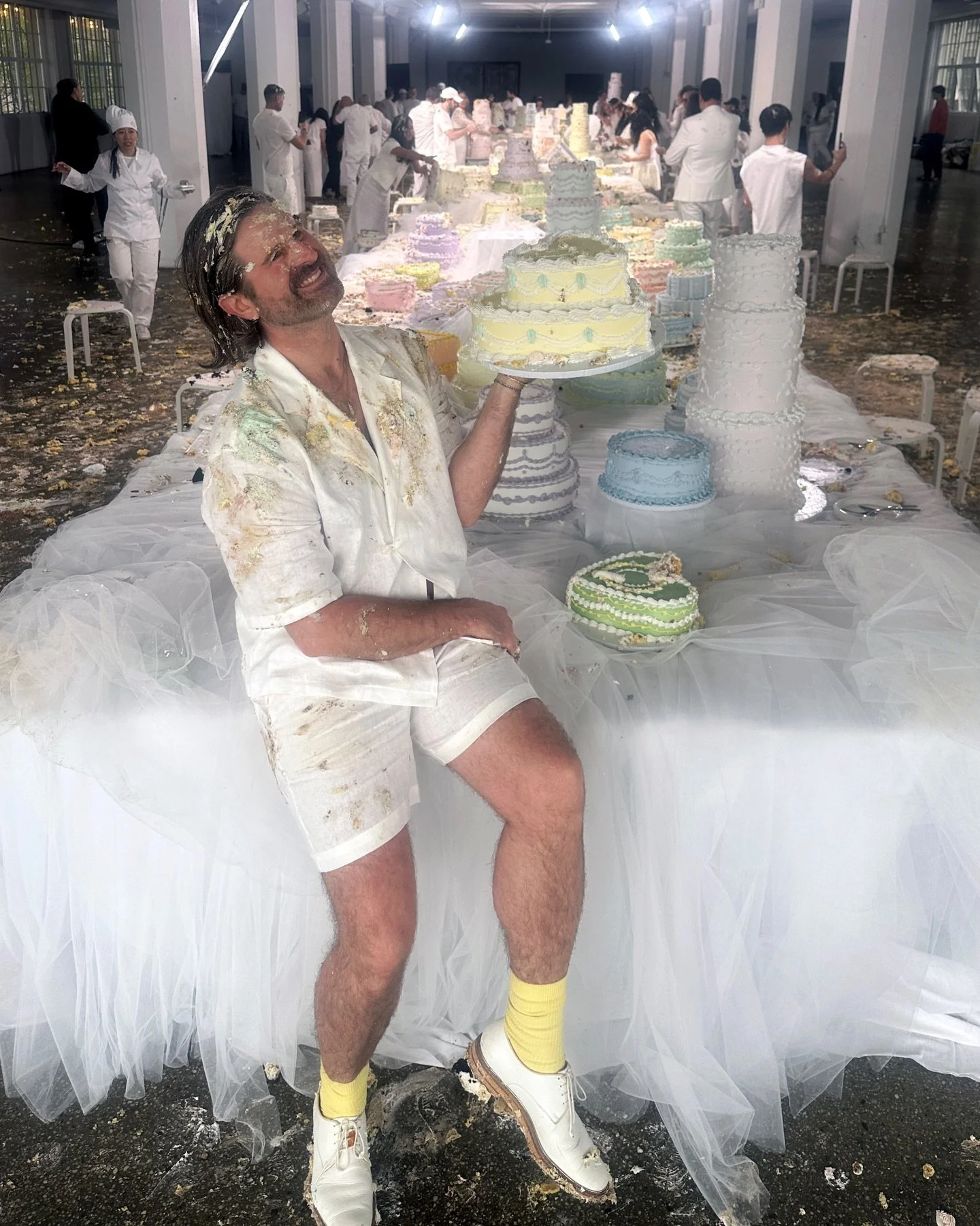 #CAKE by @cj_hendry.  Thank you so much for inviting me.  What a joyful experience.  Head to @cj_hendry to check out the full food fight and her website to see the associate artwork! 🎂🤗🎂