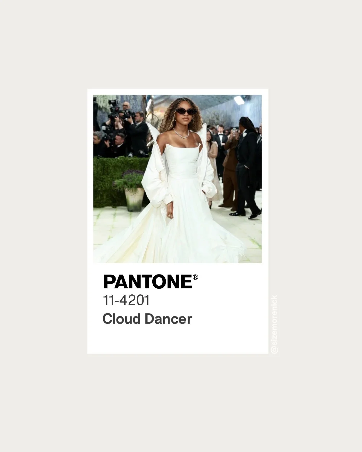 2 of 3 -- Red carpet color recap from the 2026 Met Gala.  Images from Getty Images.  Color matching by #sizemorecolorstudios.  #FirstMondayinMay #MetGala #MetGalaRedCarpet #colormatching