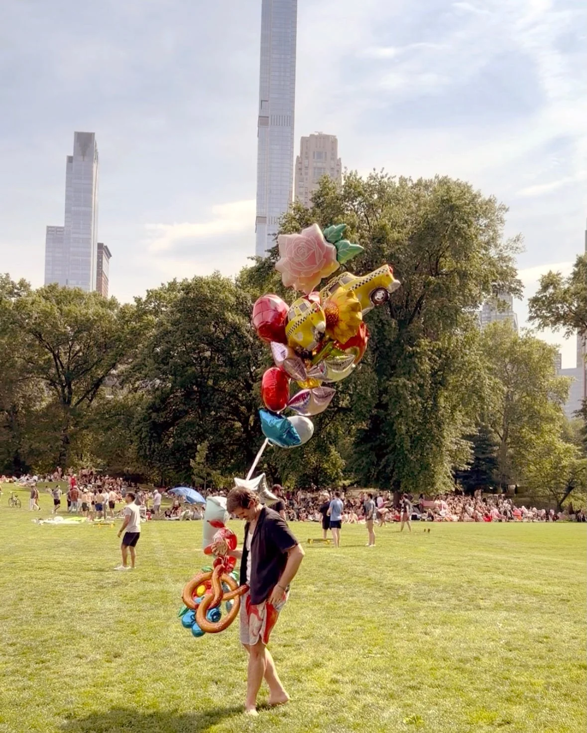 What a bday weekend!  @madonna... a surprise greek cooking class with @dkthomas11... a hot (but not rainy!) park day with friends and balloons... a nostalgic He-Man moment... and a @thetonyawards watch party with @jarvisderrell and @thatbeardedqueen!