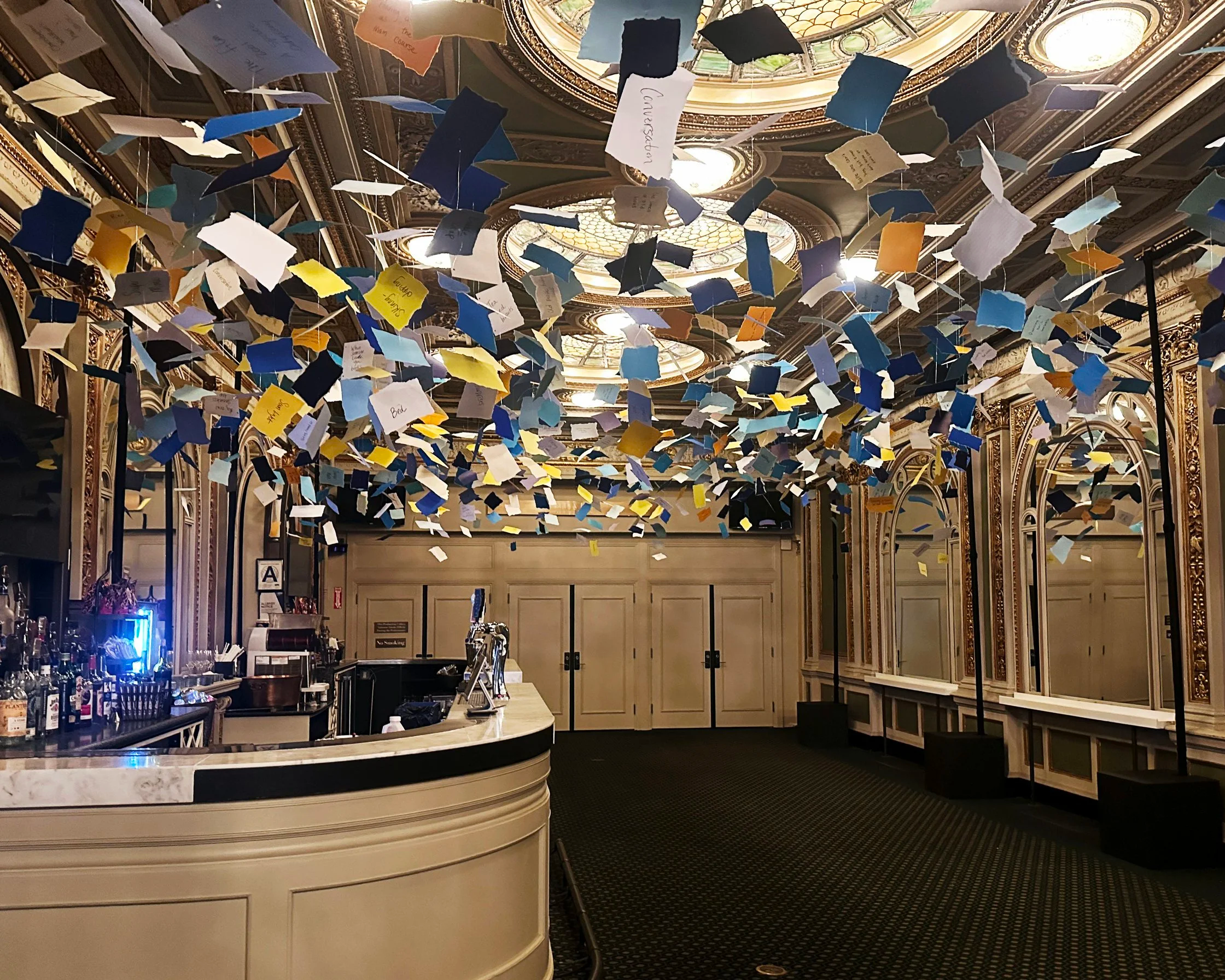 The Hudson Theater, Broadway Times Square New York City the immersive Instagram celling instillation.  