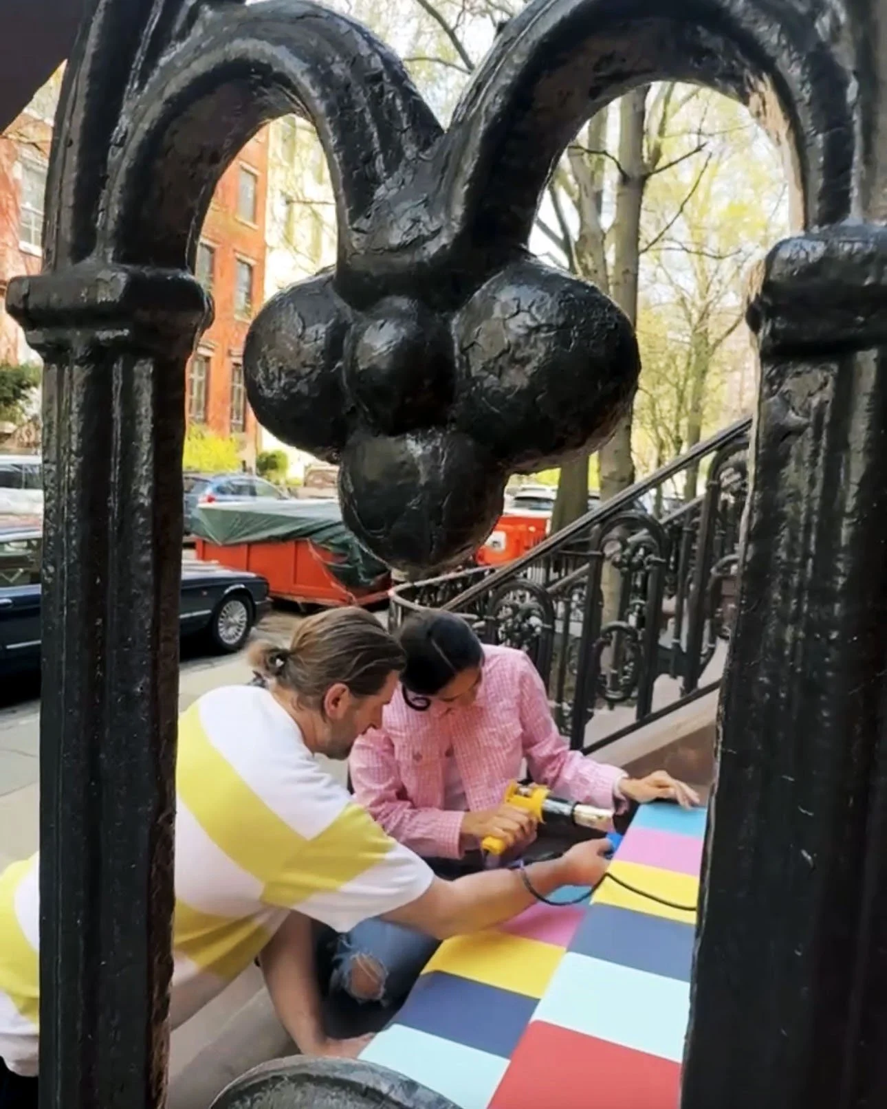 Heat gun on vinyl steps