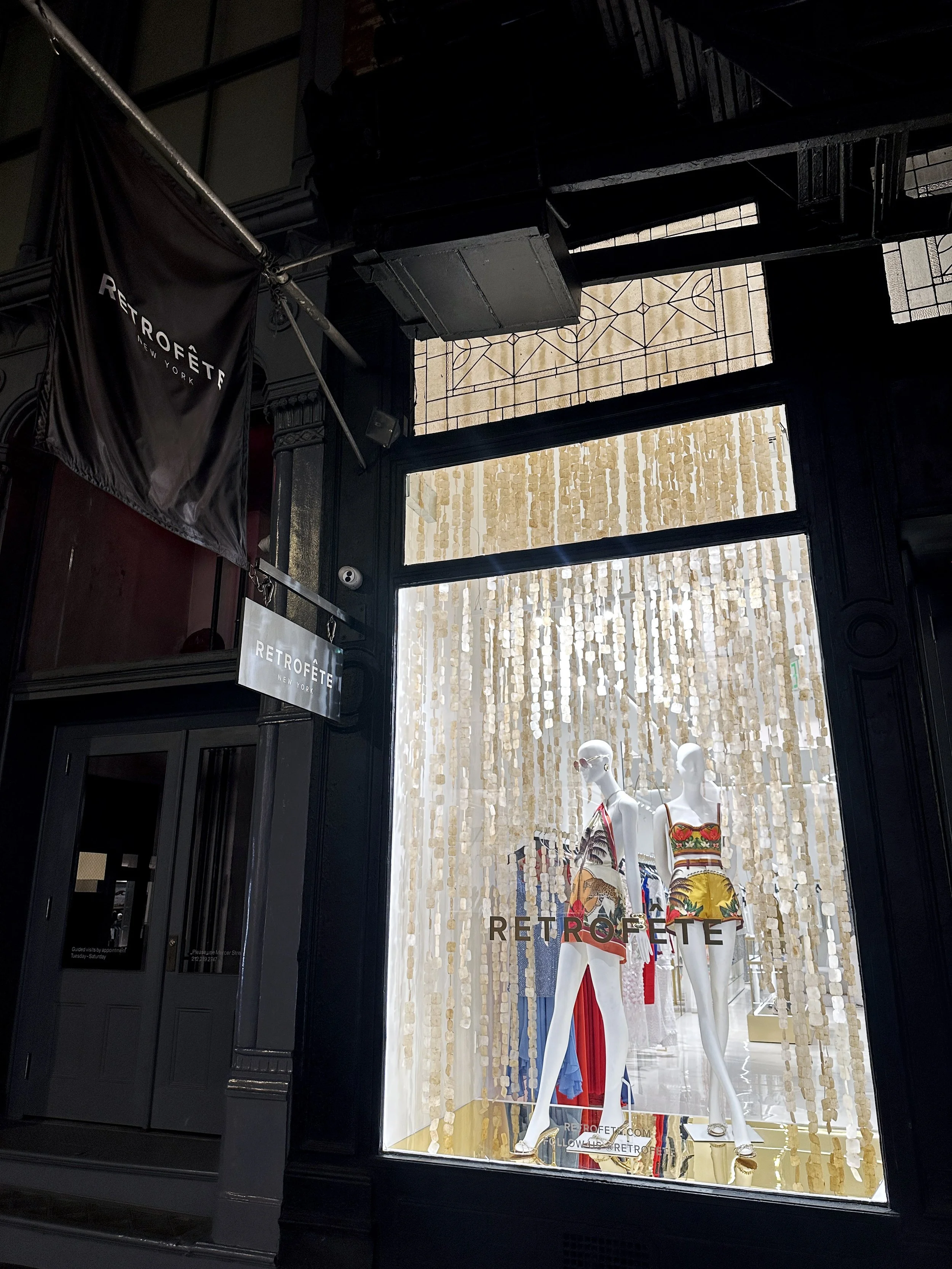 RetroFete Soho Capiz shell curtains Soho New York Summer 2026