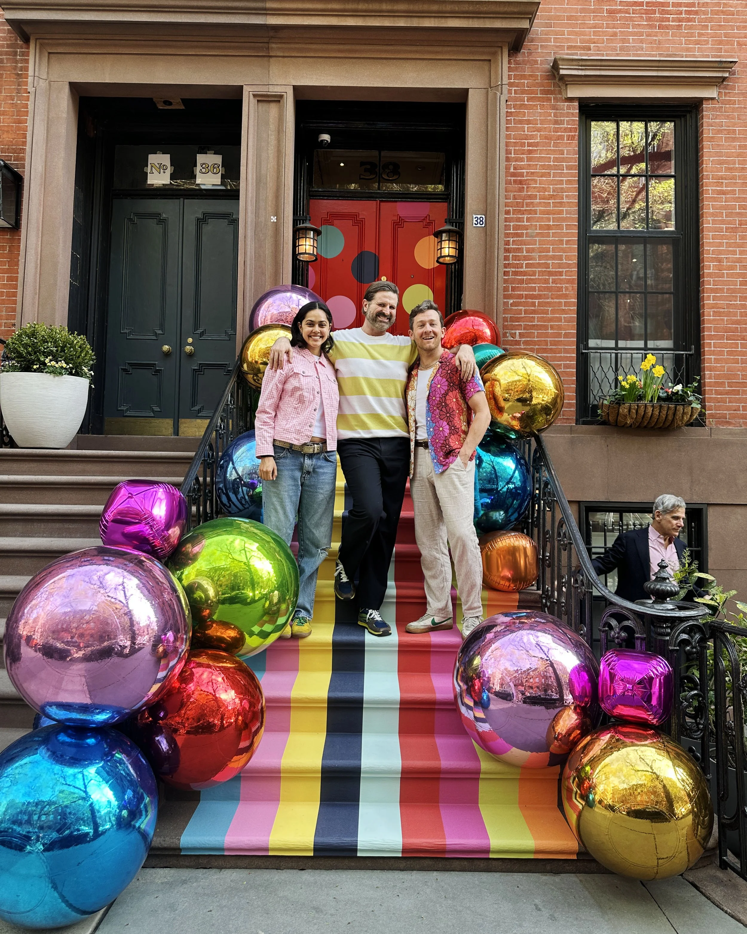 Sizemore Color Studios Team on finished vinyl stairs 