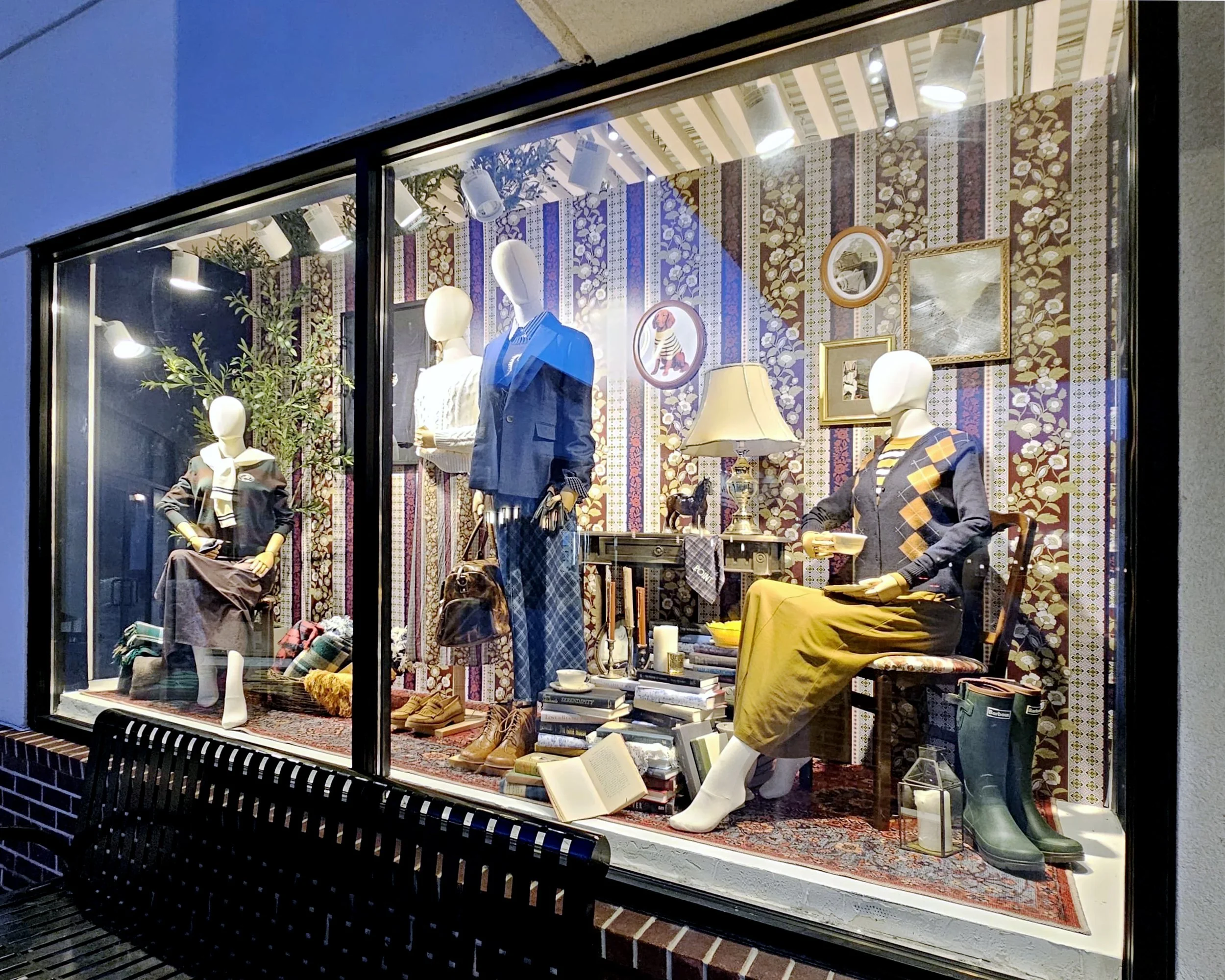 Gallery collection FW26 English countryside cottage core New Jersey shopping center window design