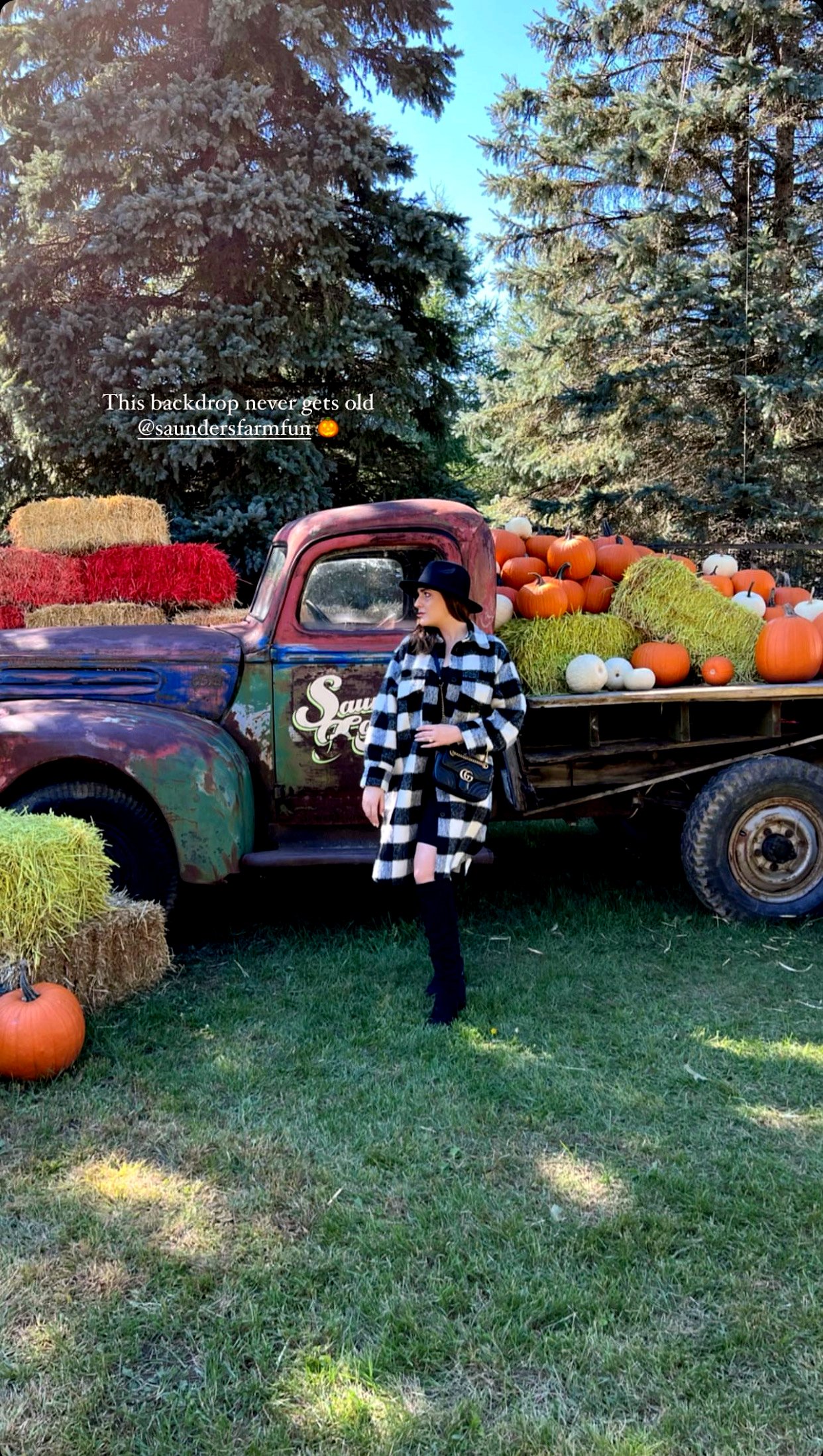 saunders farm fall activations vintage truck photo moment farm chic pumpkin stacks farm event decor Nick sizemore color studios chic farm looks