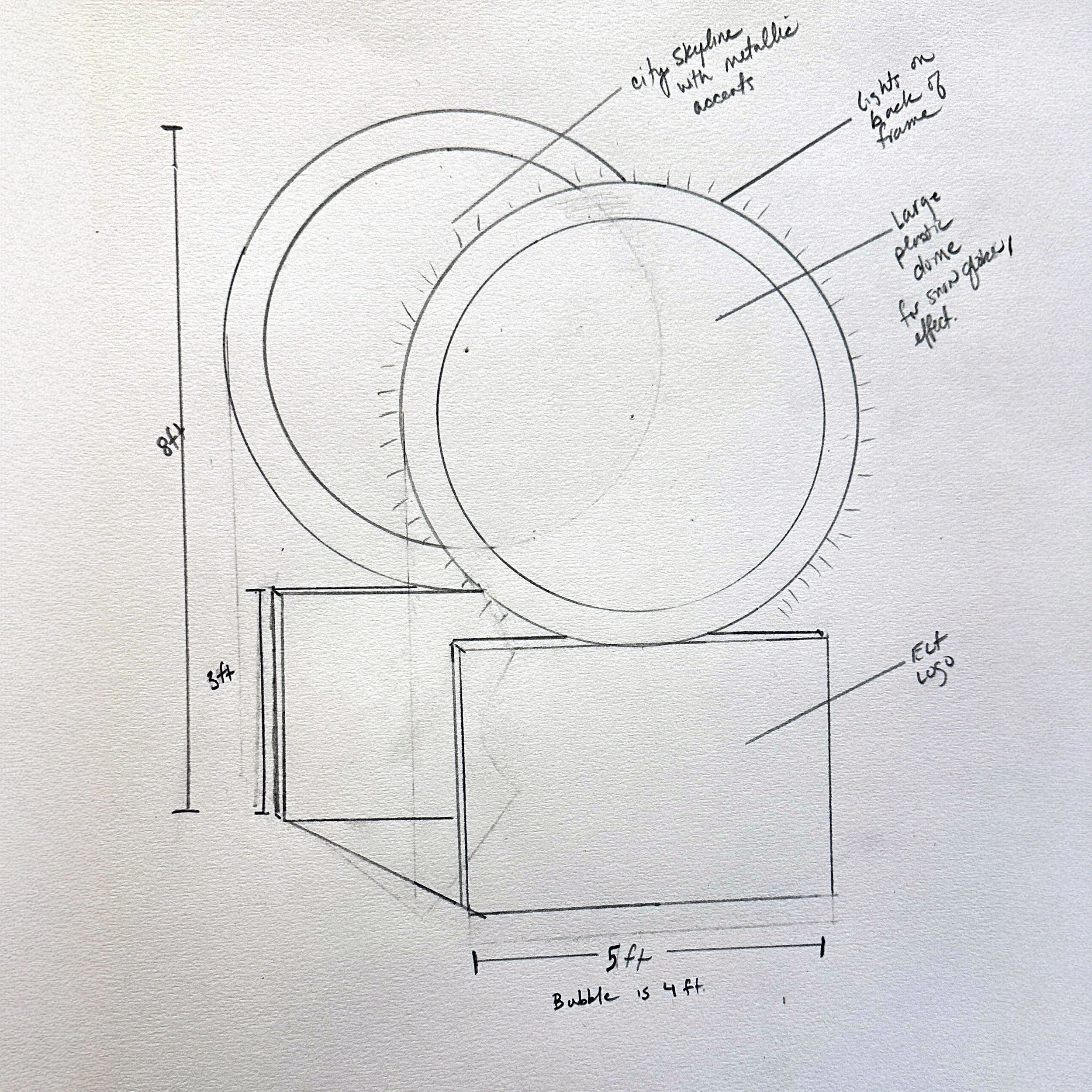 Showglobe photobooth concept for Elf the Musical on Broadway 