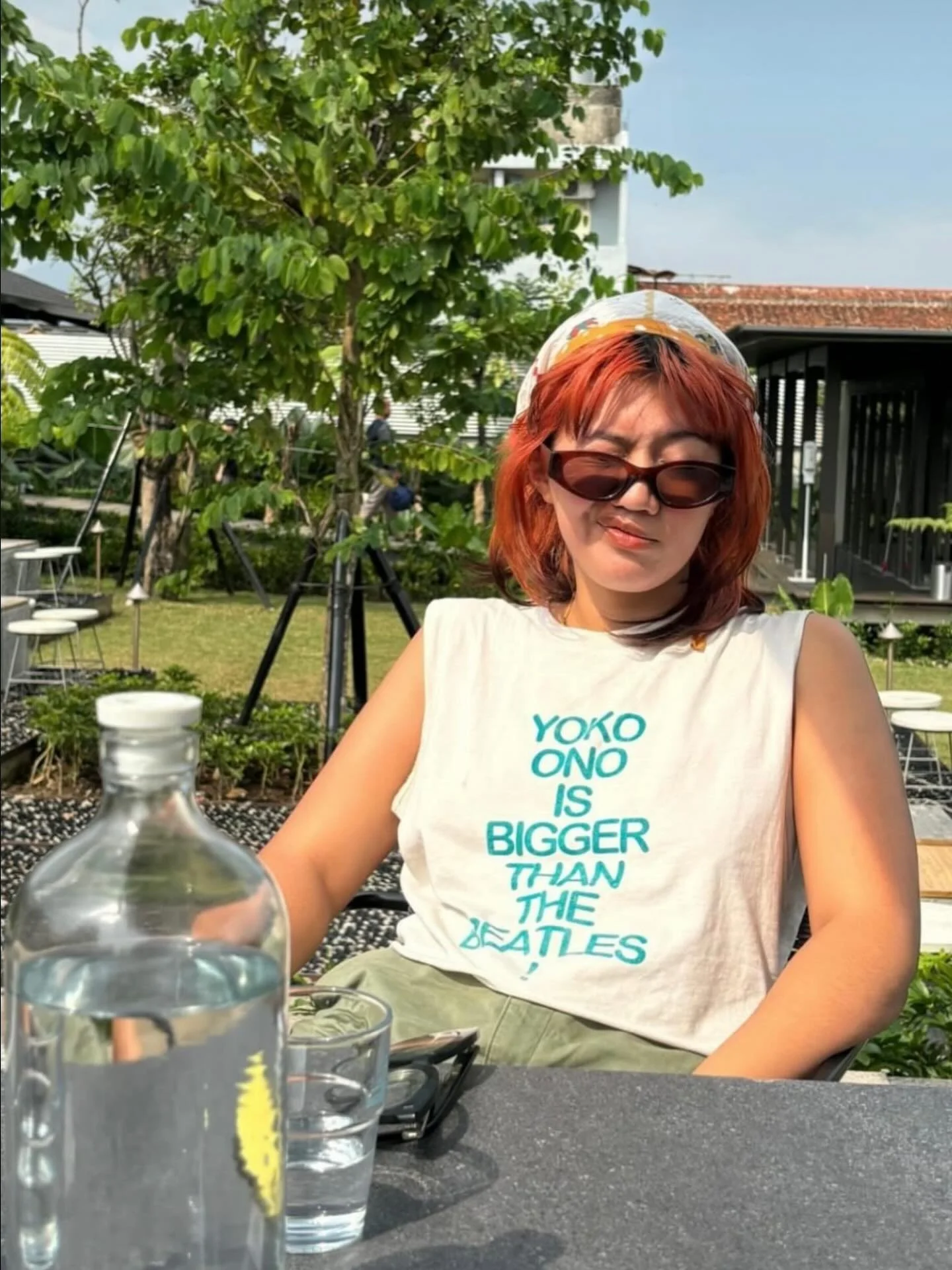 from the archive, a customised, screen printed tee worn by my day one @ayasminea