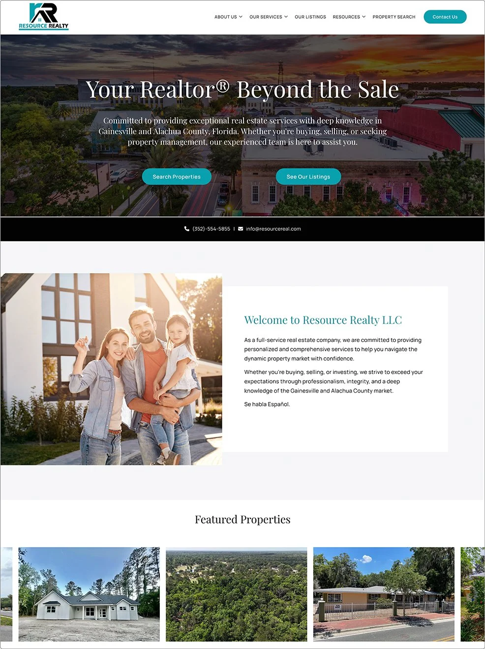 Website for Real Estate Built by Up in a Day Website Agency