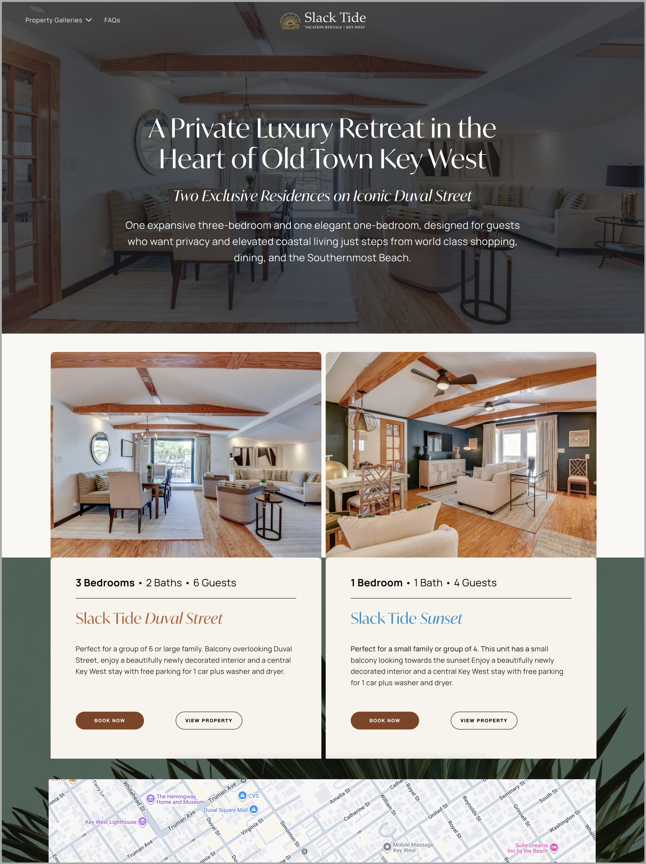 Luxury Retreat website design by Up in a Day