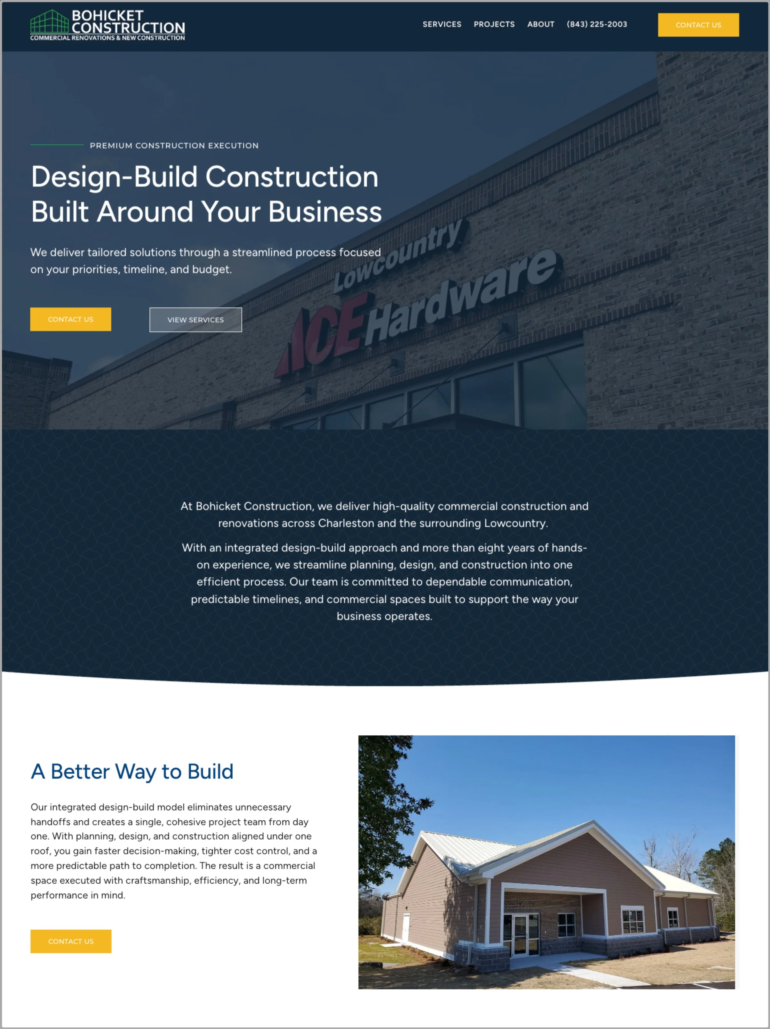Website design for Construction Company by Up in a Day